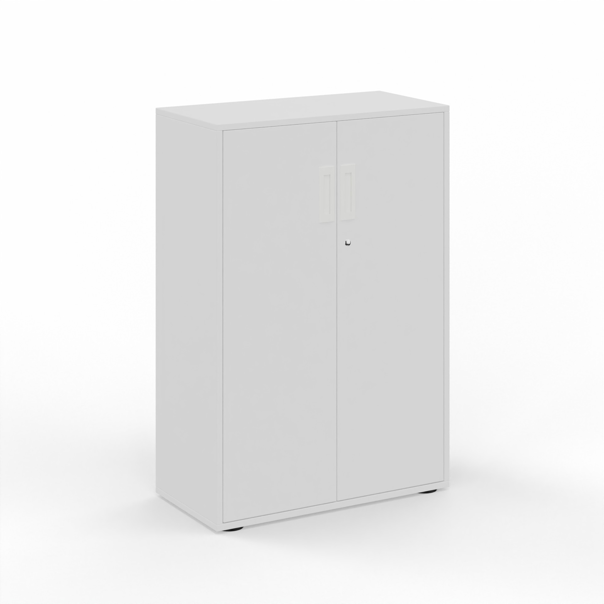 Image of Flügeltürschrank Tradingzone GO Swiss 80.0 x 118.0 x 40.0 cm, Weiss/Weiss, 3 Ordner hoch, Neu - Modern und Platzsparend