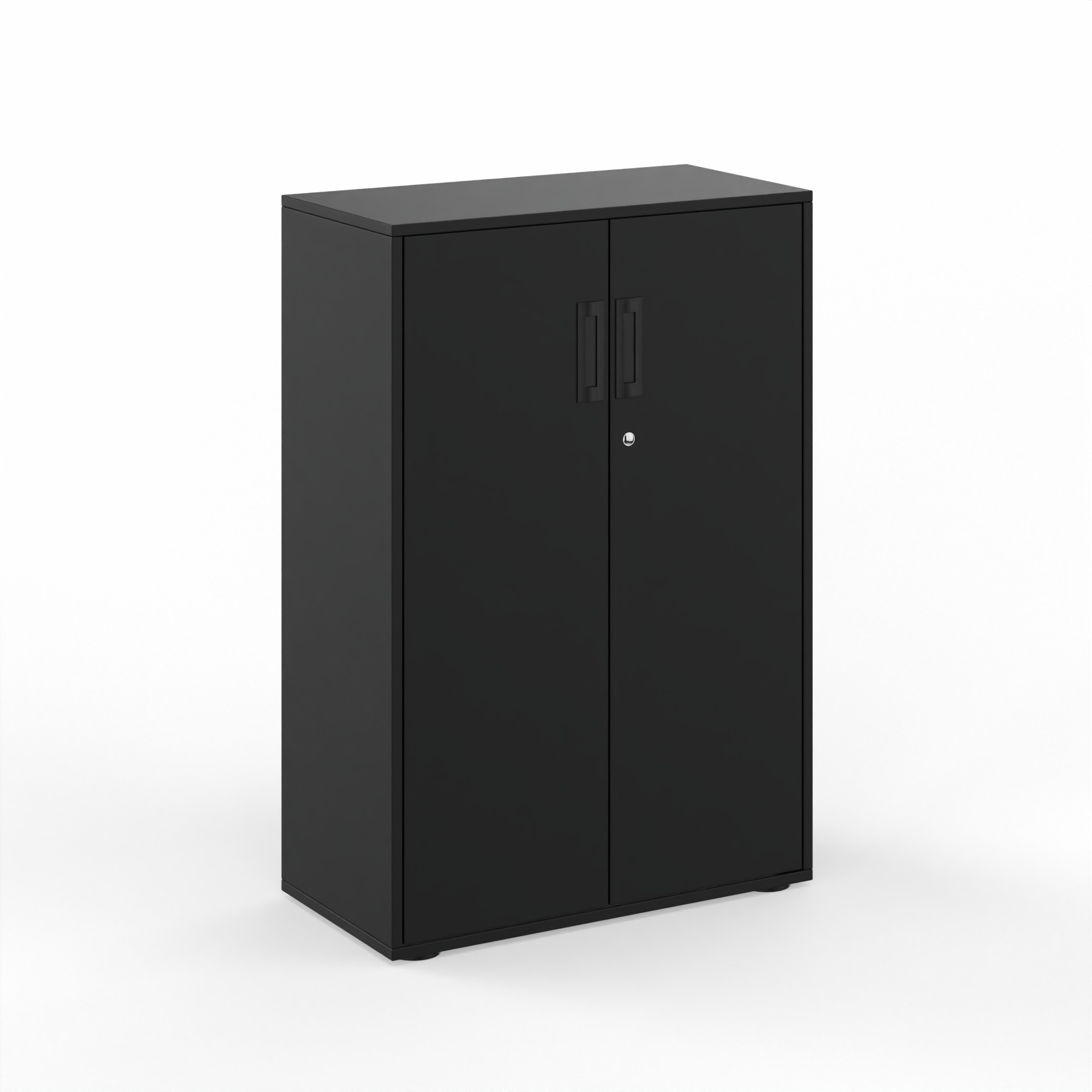 Image of Flügeltürschrank Tradingzone GO Swiss 80.0 x 118.0 x 40.0 cm, Schwarz/Schwarz, 3 Ordner hoch, Neu - Modern und Platzsparend