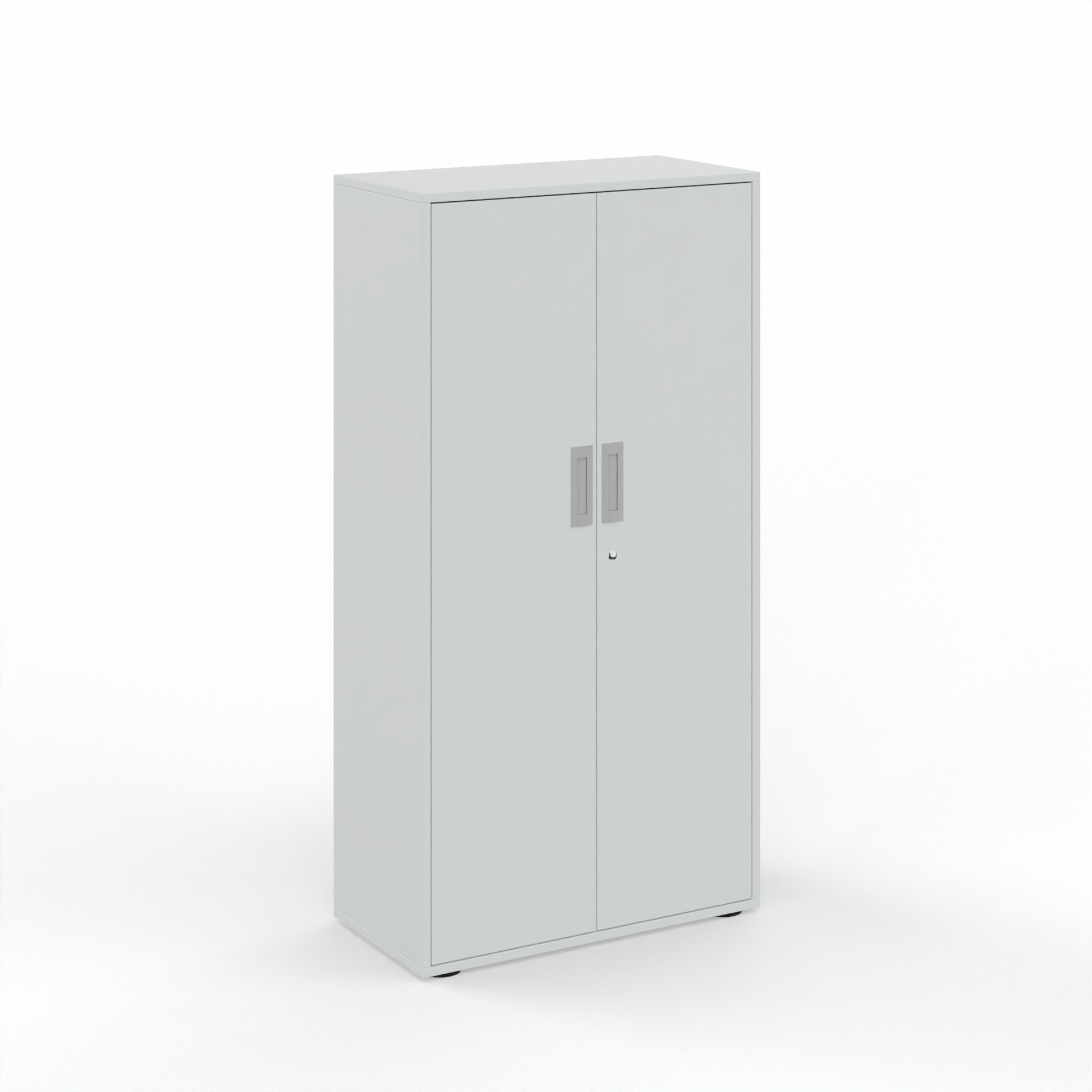 Image of Flügeltürschrank Tradingzone GO Swiss 80.0 x 156.5 x 40.0 cm, Weissgrau/Weissgrau, 4 Ordner hoch, Neu - Modern und Platzsparend