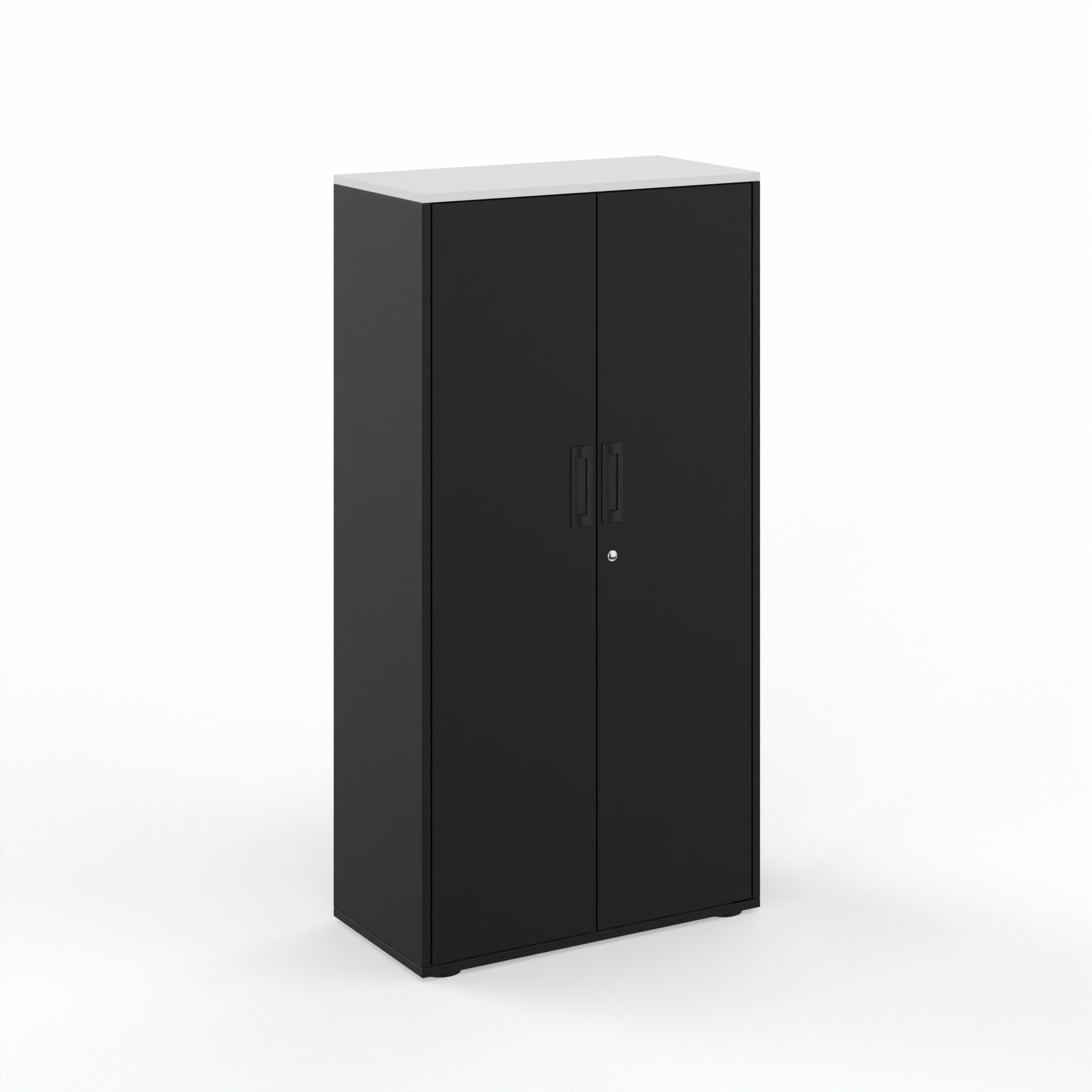 Image of Flügeltürschrank Tradingzone GO Swiss 80.0 x 156.5 x 40.0 cm, Schwarz/Weiss, 4 Ordner hoch, Neu - Modern und Platzsparend