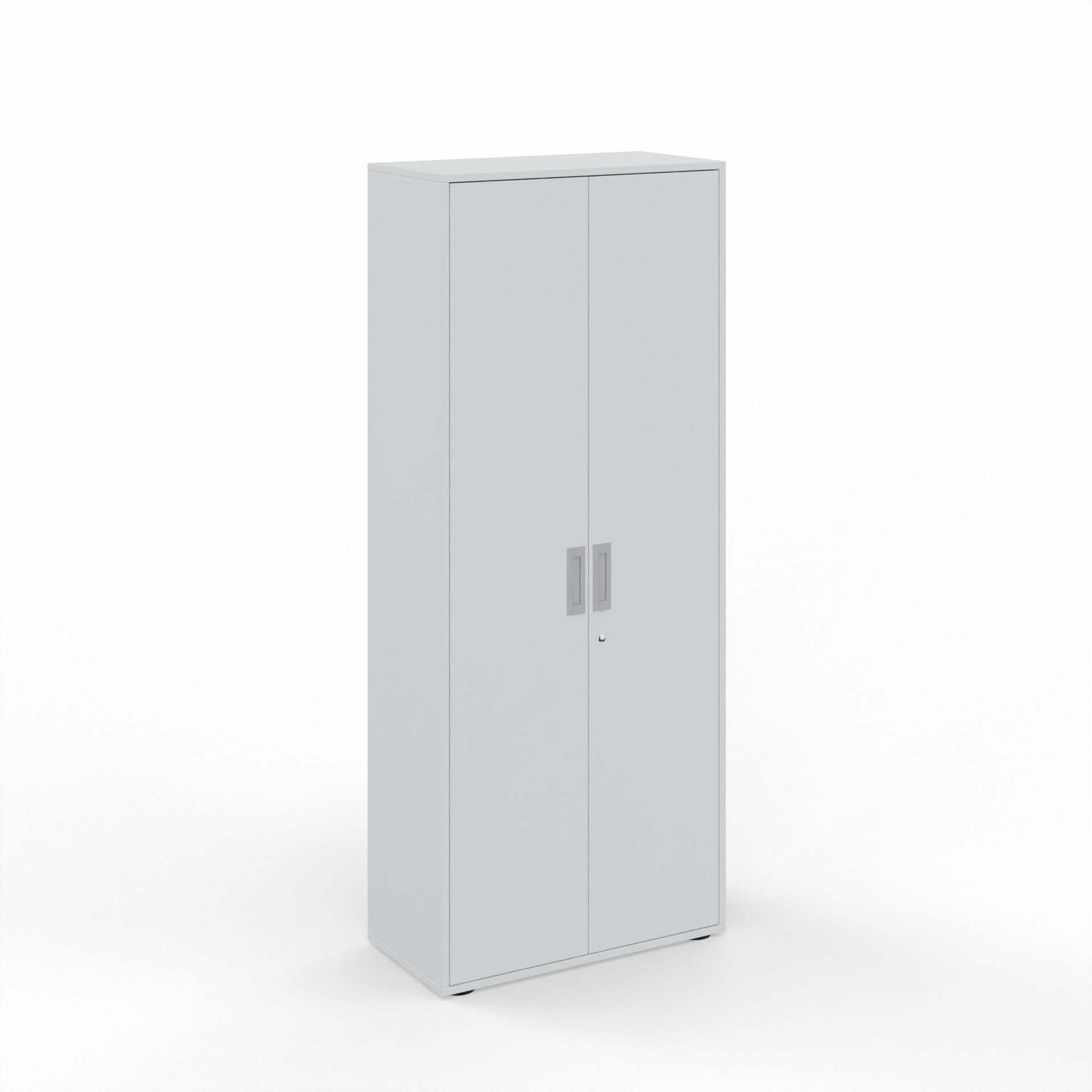 Flügeltürschrank Tradingzone GO Swiss 80.0 x 194.5 x 40.0 cm, Weissgrau/Weissgrau, 5 Ordner hoch, Neu - Modern und Platzsparend