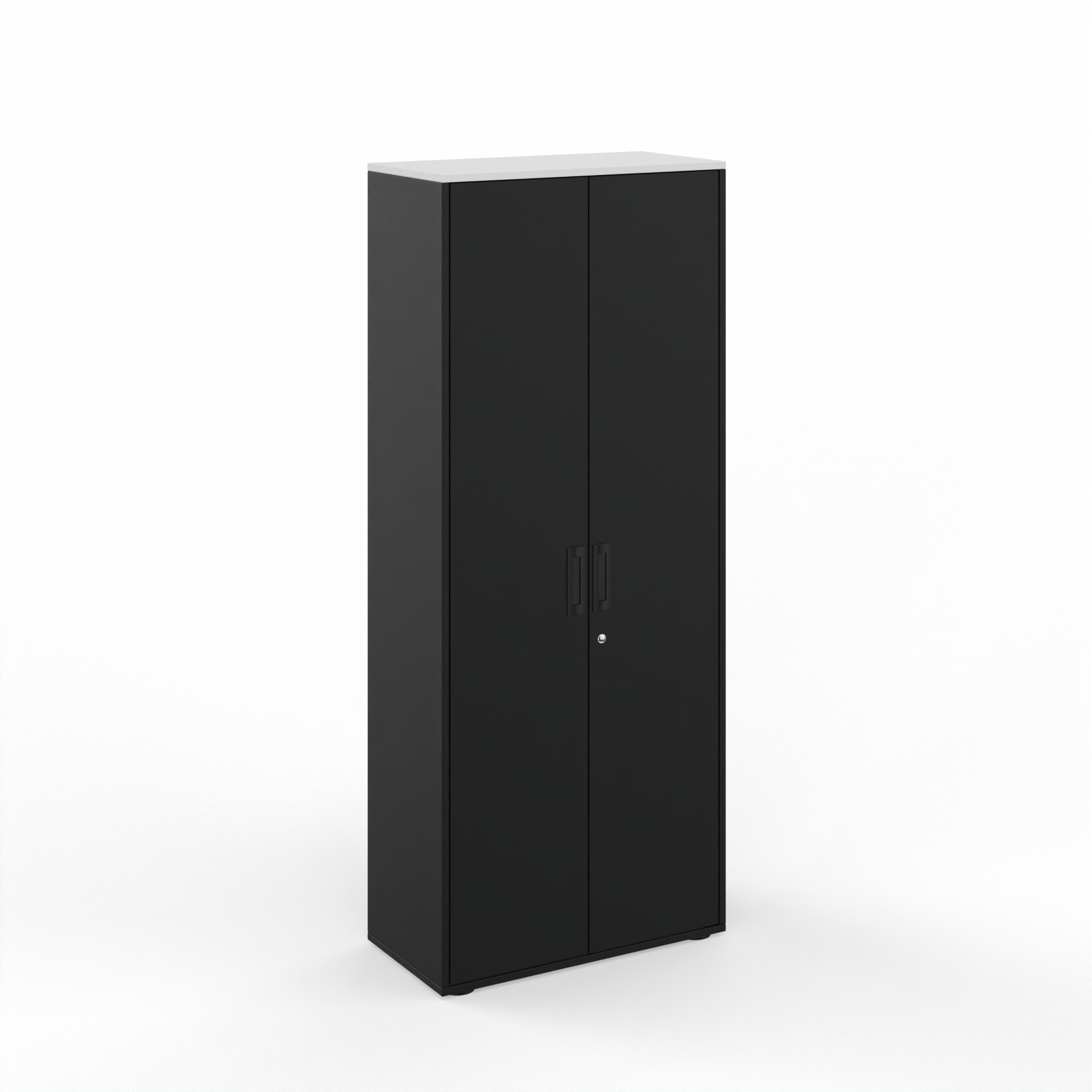 Image of Flügeltürschrank Tradingzone GO Swiss 80.0 x 194.5 x 40.0 cm, Schwarz/Weiss, 5 Ordner hoch, Neu - Modern und Platzsparend