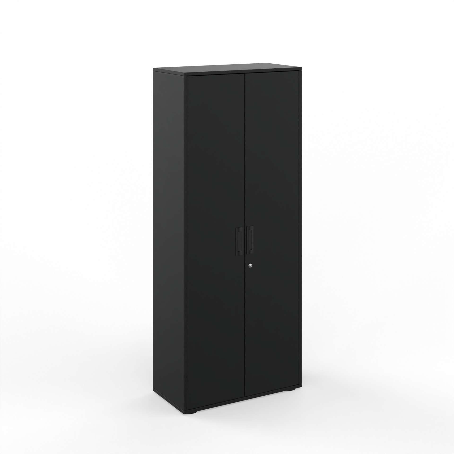 Image of Flügeltürschrank Tradingzone GO Swiss 80.0 x 194.5 x 40.0 cm, Schwarz/Schwarz, 5 Ordner hoch, Neu - Modern und Platzsparend