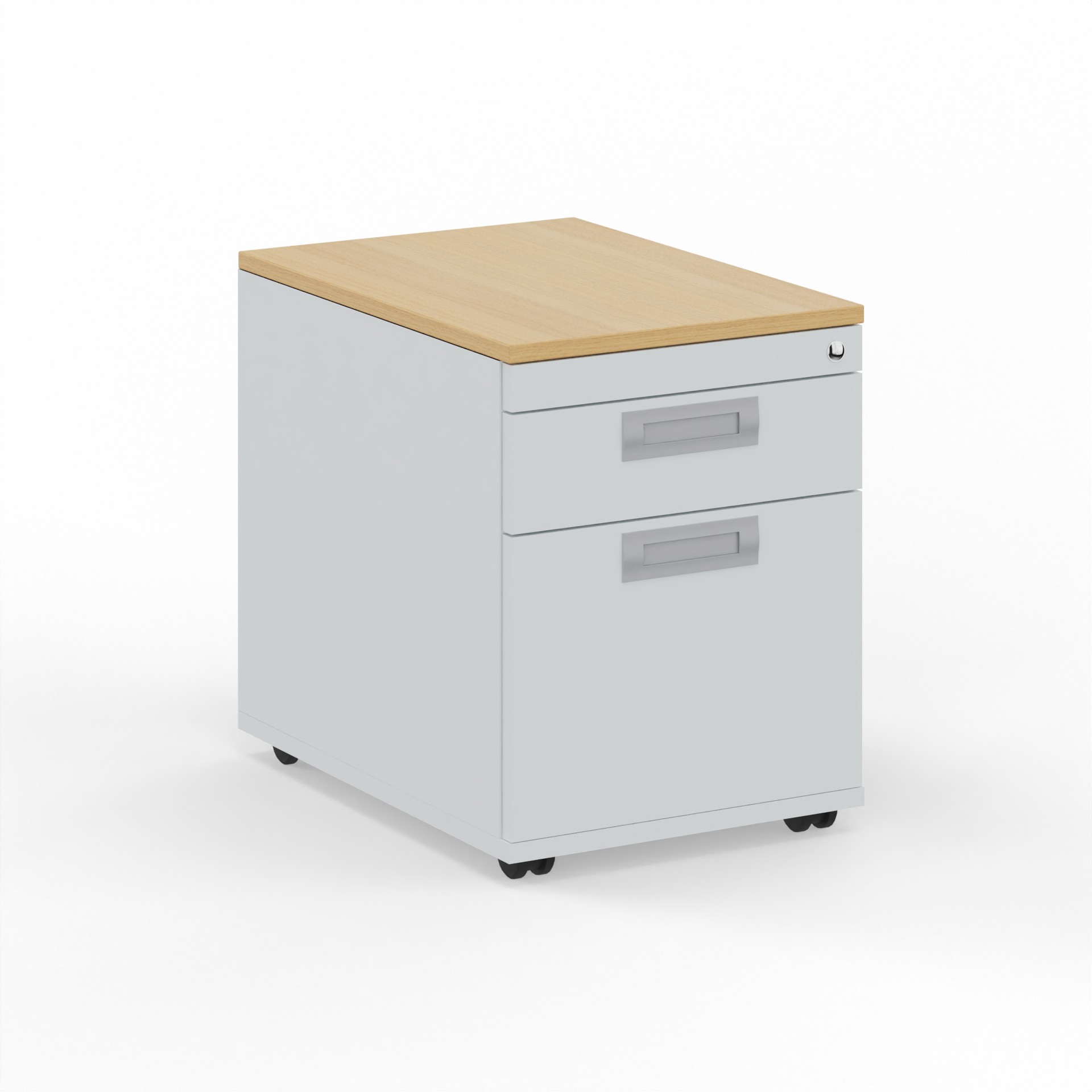 Caisson roulant Tradingzone GO Swiss Gris blanc/Chêne, Nouveau - Parfait pour les documents et les dossiers