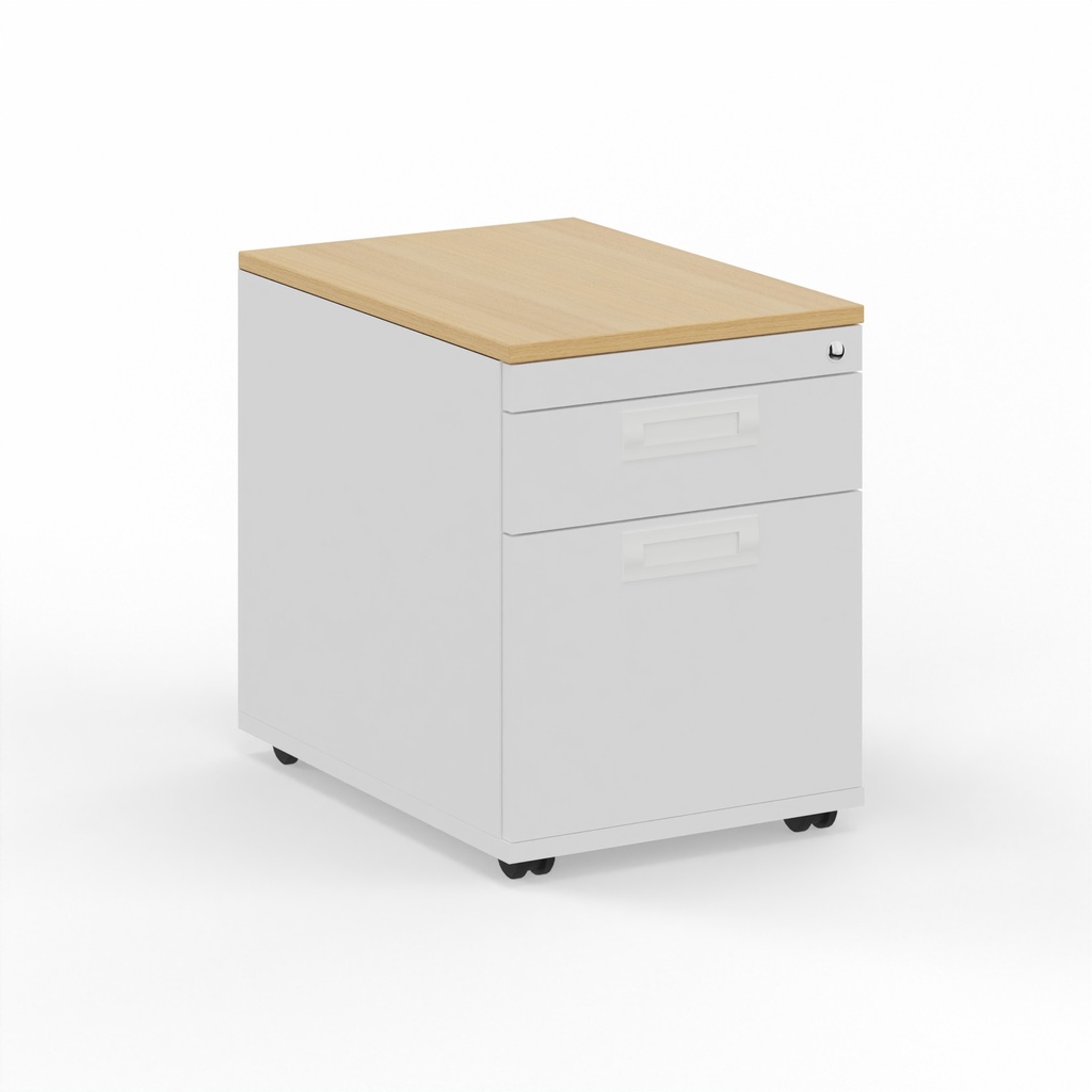 Caisson roulant Tradingzone GO Swiss (Chêne, Nouveau, avec clé, Blanc)