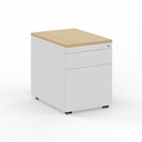 Caisson roulant Tradingzone GO Swiss (Chêne, Nouveau, avec clé, Blanc)