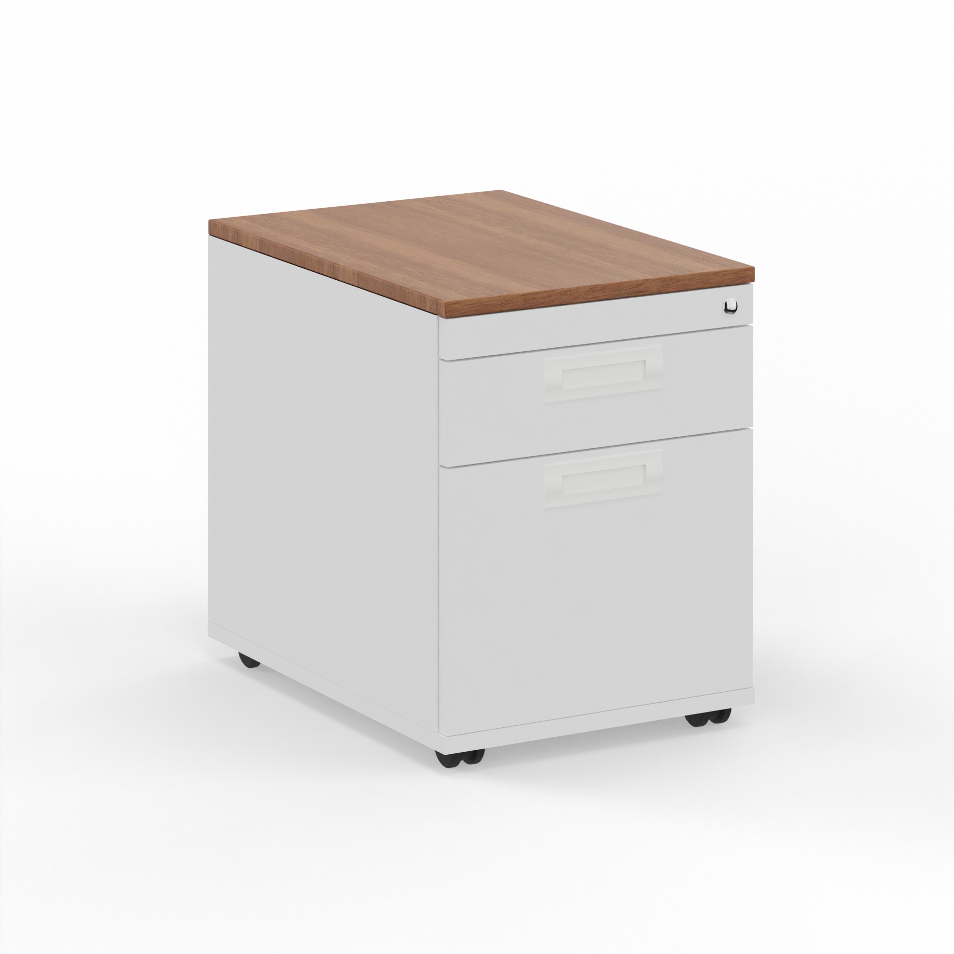 Rollcontainer Tradingzone GO Swiss Weiss/Nussbaum, Neu - Perfekt für Unterlagen und Akten