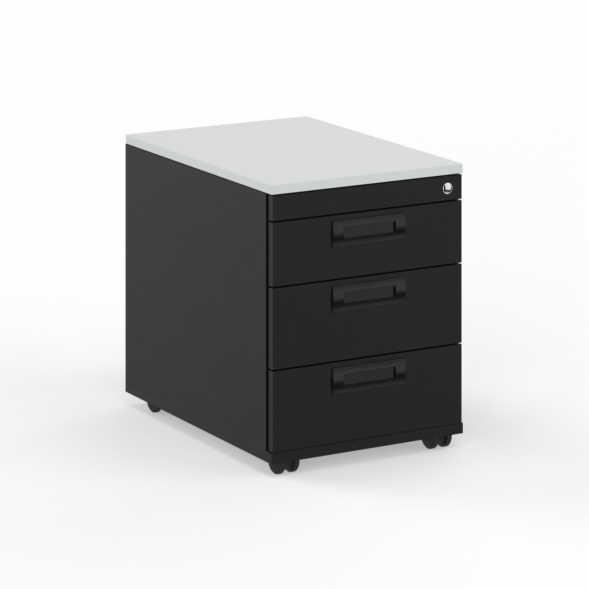 Caisson roulant Tradingzone GO Swiss Noir/Gris blanc, Nouveau - Parfait pour les documents et les dossiers
