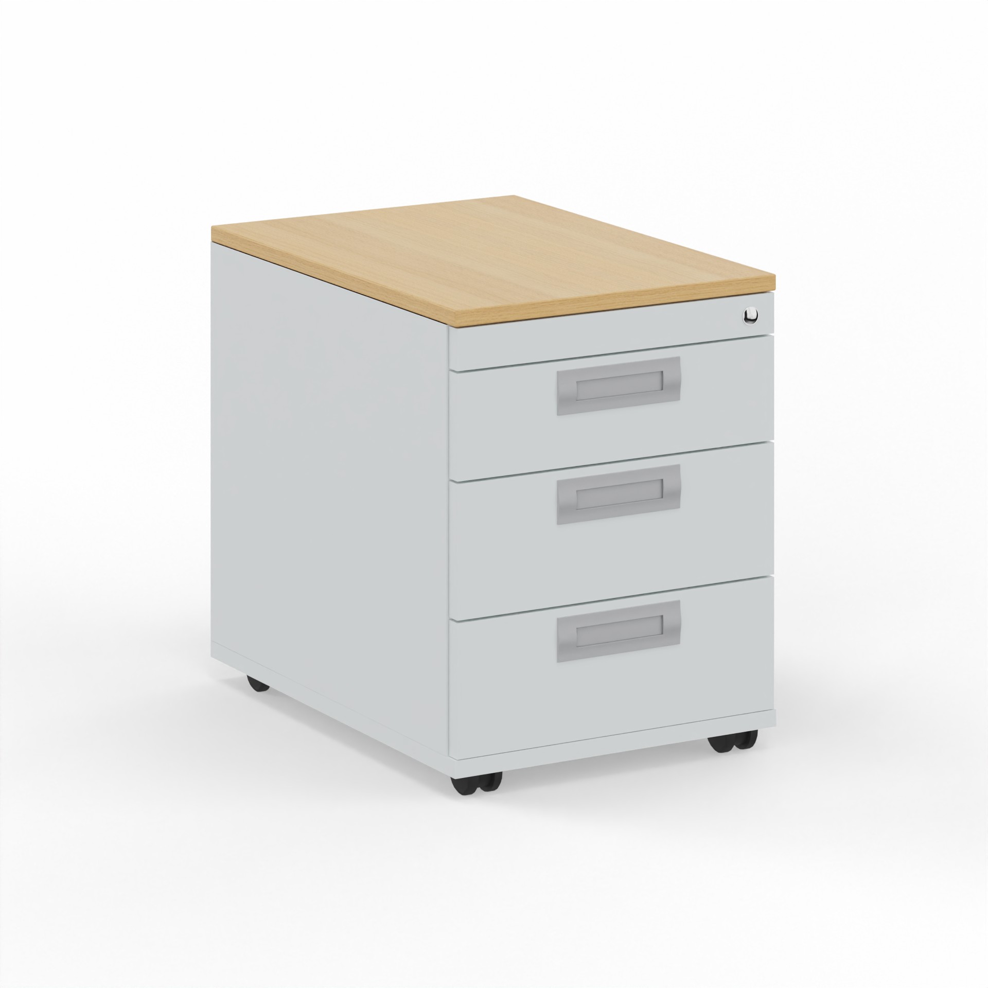 Caisson roulant Tradingzone GO Swiss Gris blanc/Chêne, Nouveau - Parfait pour les documents et les dossiers
