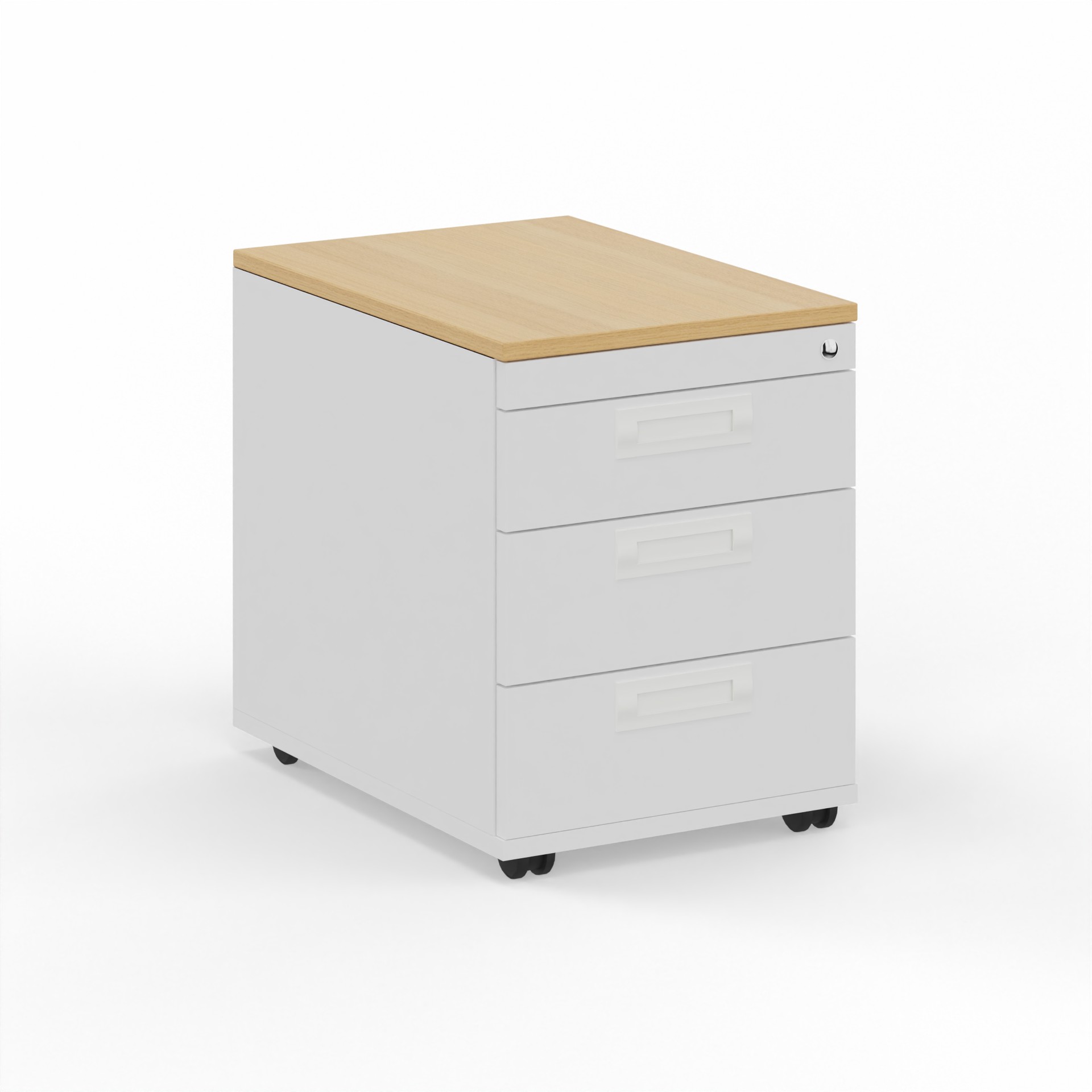 Rollcontainer Tradingzone GO Swiss Weiss/Eiche, Neu - Perfekt für Unterlagen und Akten