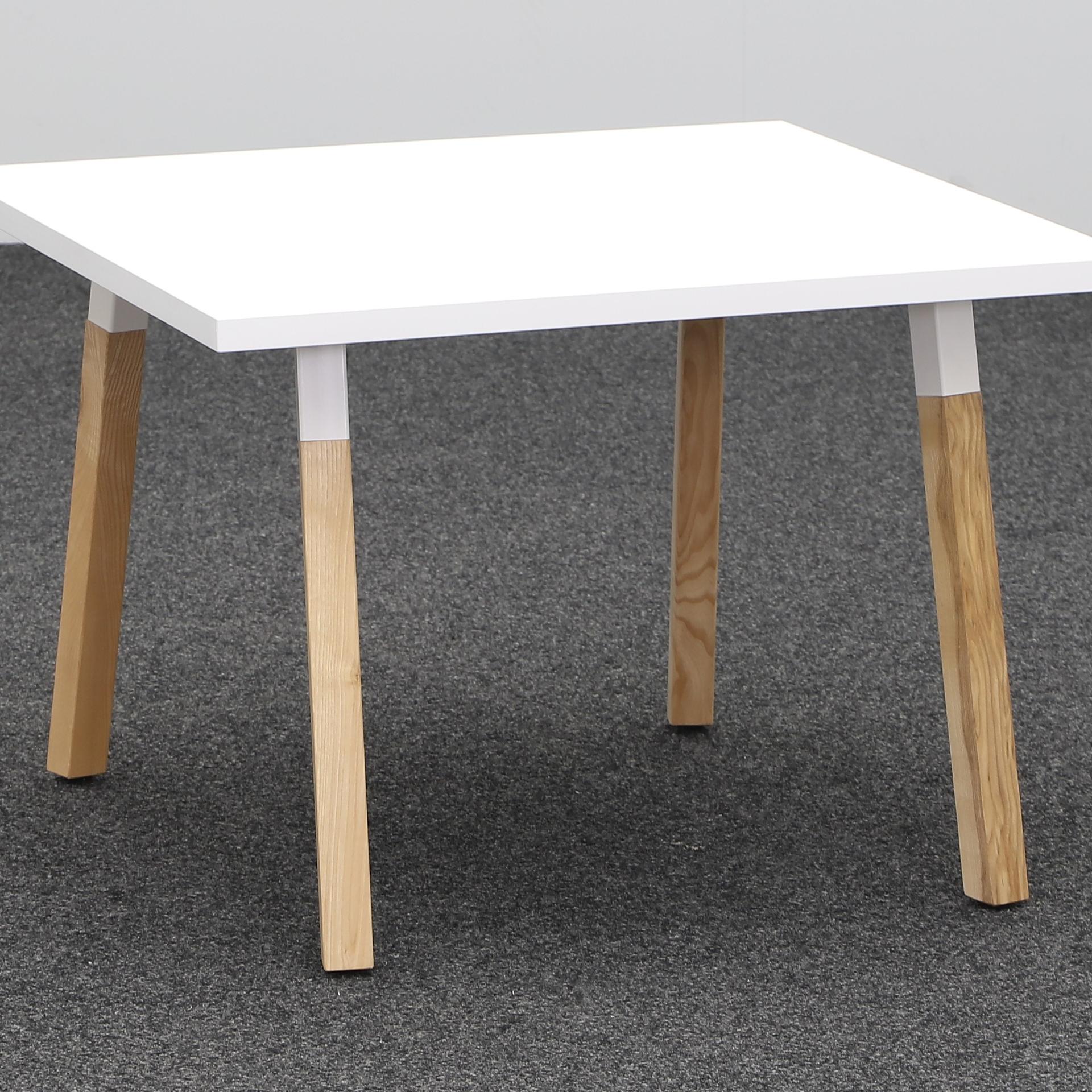 Image of Couchtisch Mdd Ogi 80x80 cm, Weiss/Braun, Neu - Perfekt für Sofa und Lounge