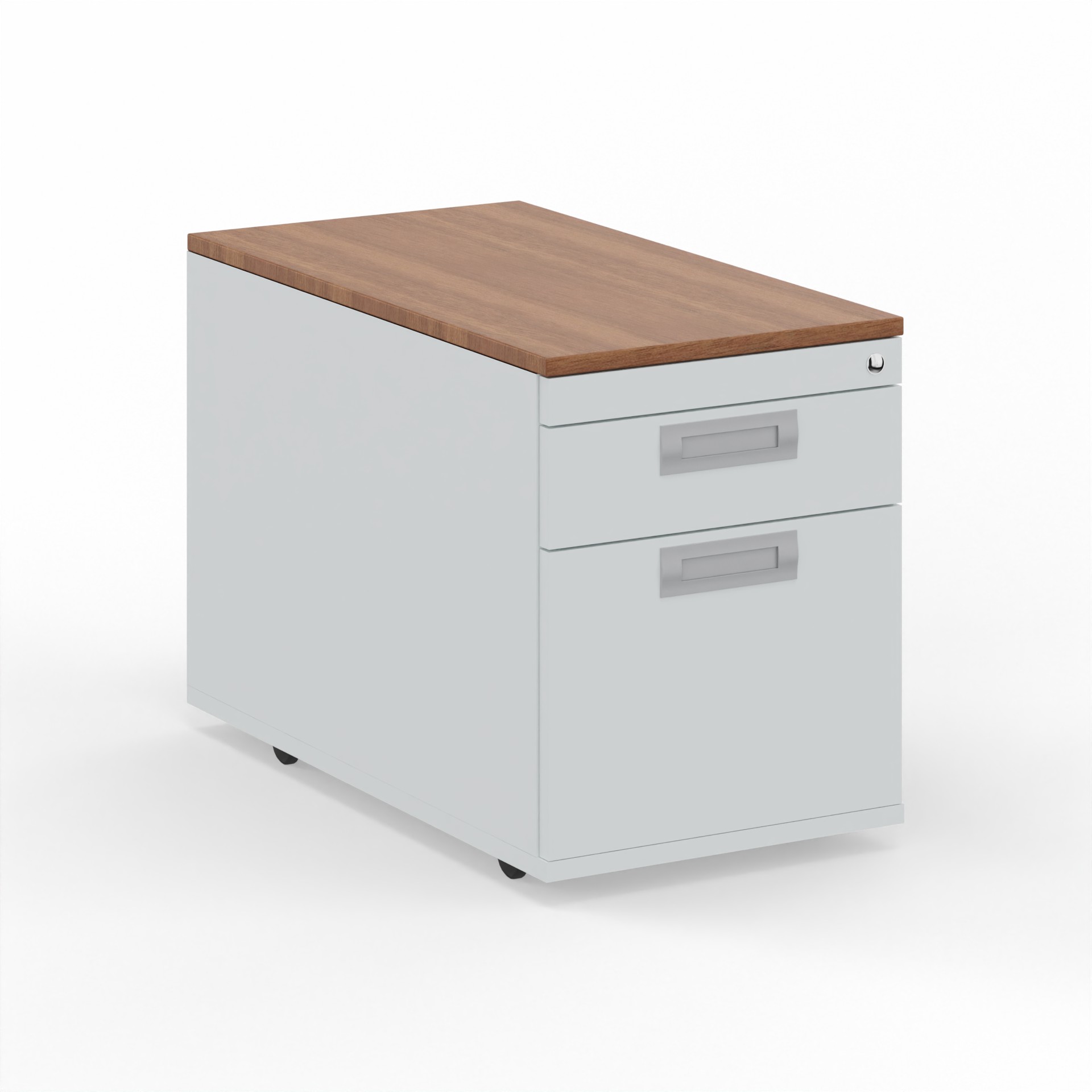 Caisson roulant Tradingzone GO Swiss Gris blanc/Noyer, Nouveau - Parfait pour les documents et les dossiers