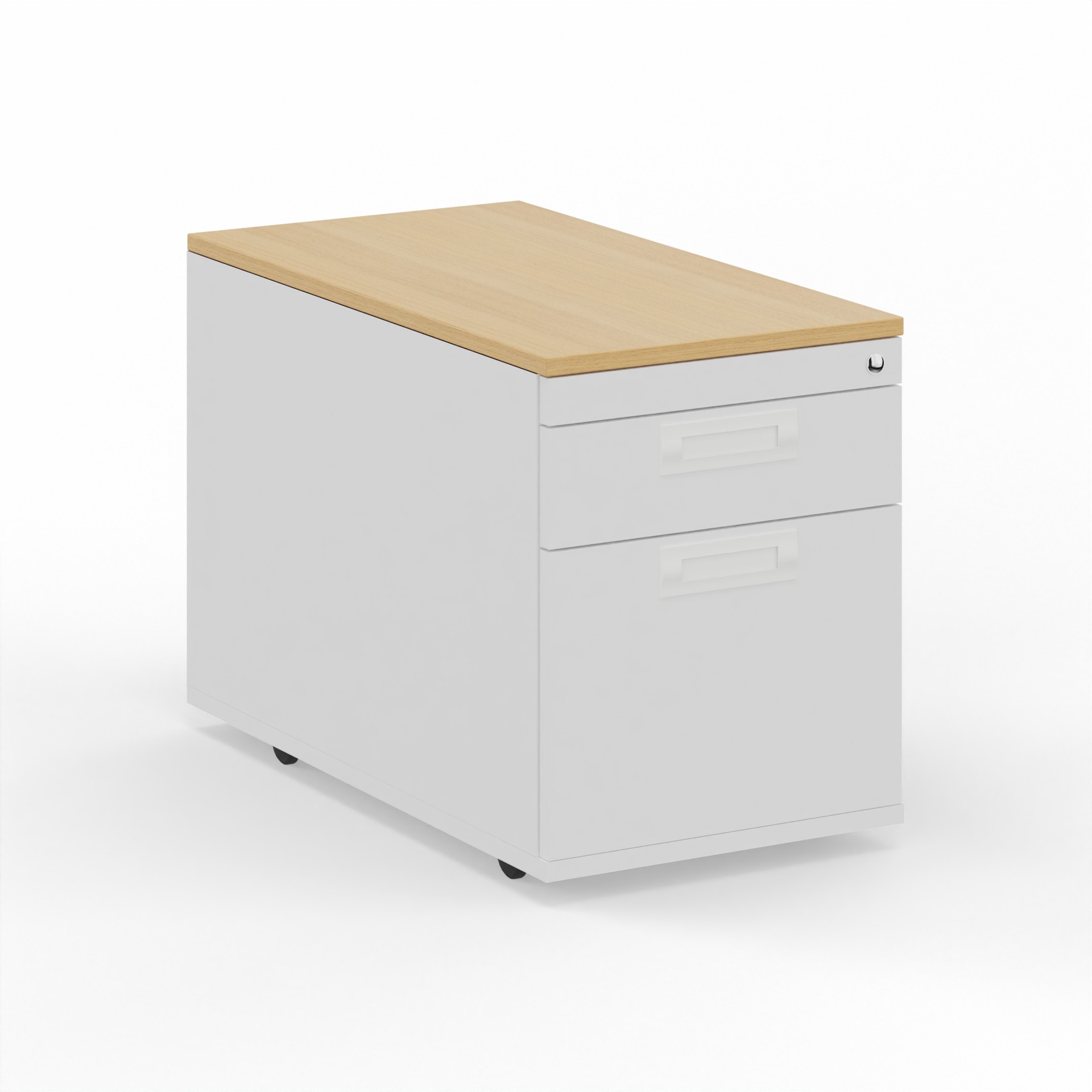 Rollcontainer Tradingzone GO Swiss Weiss/Eiche, Neu - Perfekt für Unterlagen und Akten