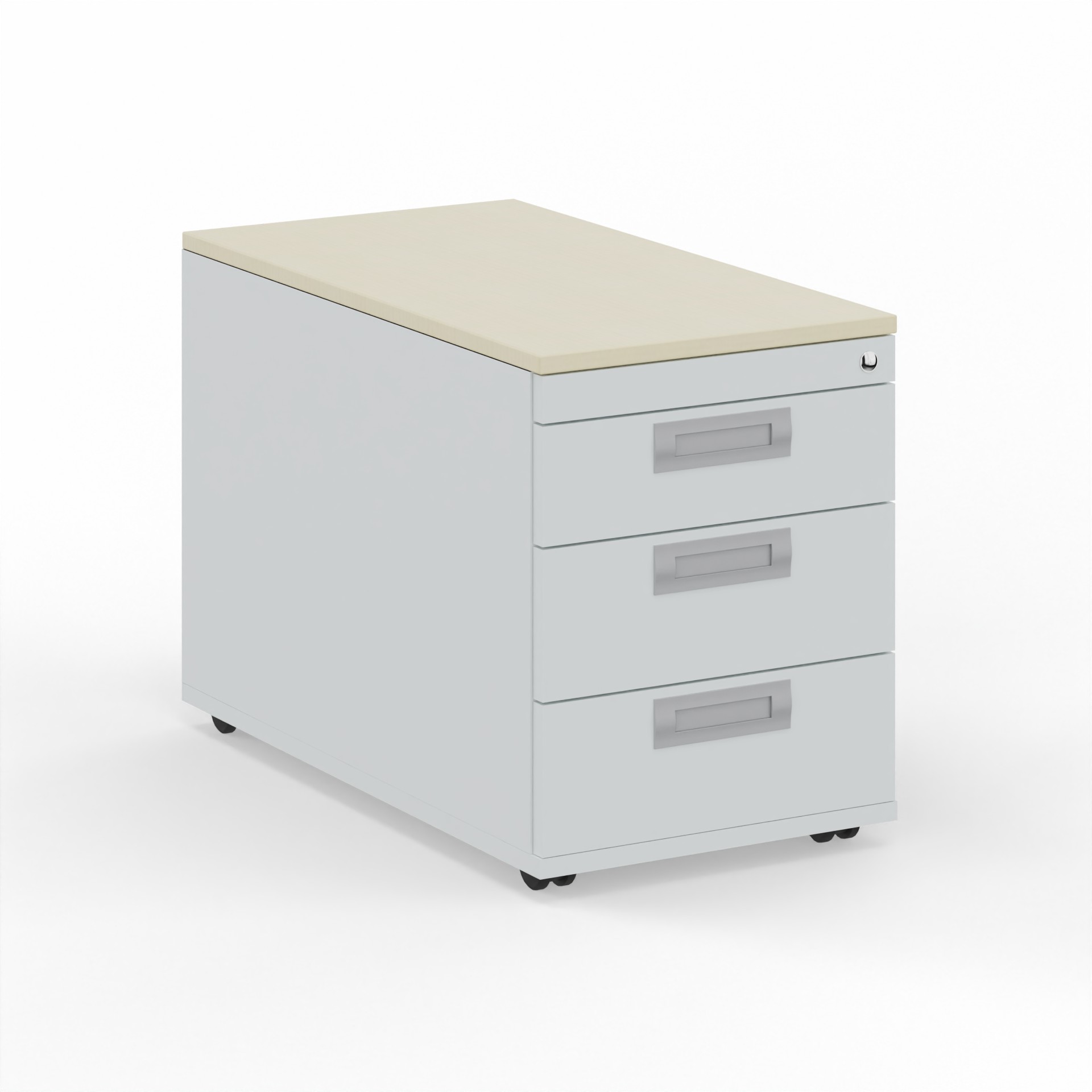 Caisson roulant Tradingzone GO Swiss Gris blanc/Érable, Nouveau - Parfait pour les documents et les dossiers