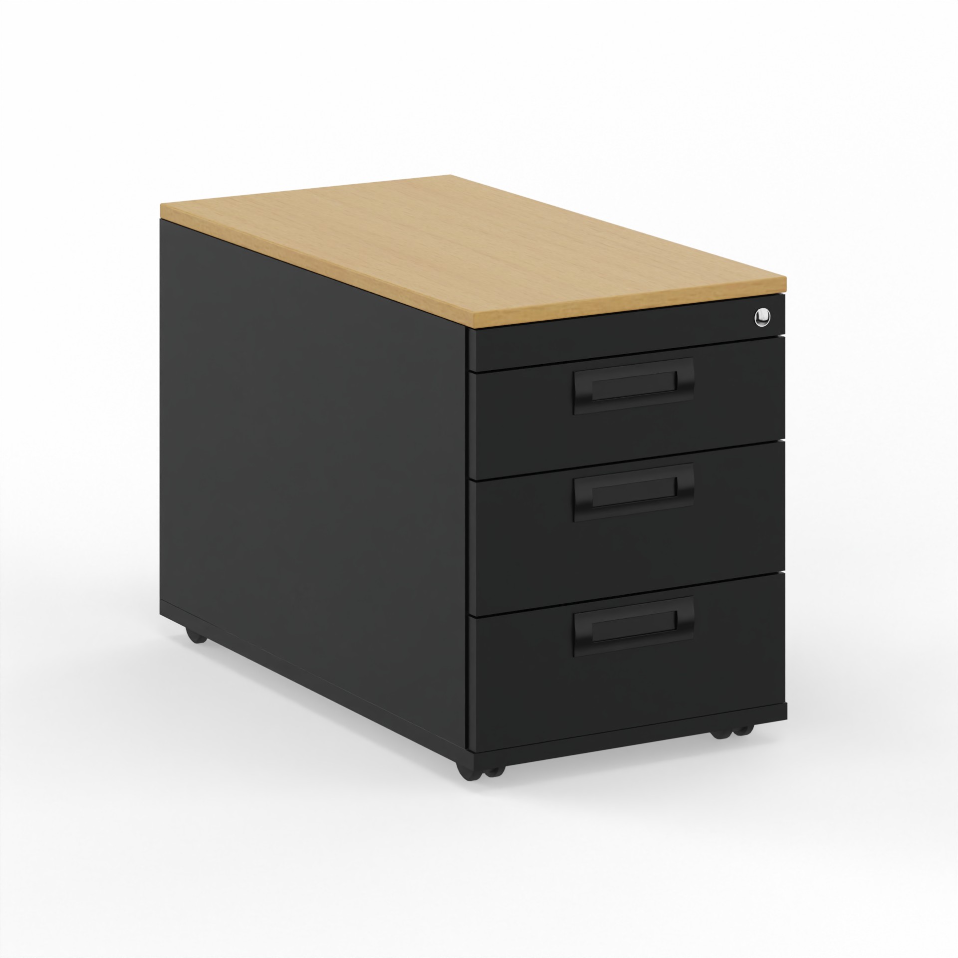 Rollcontainer Tradingzone GO Swiss Schwarz/Buche, Neu - Perfekt für Unterlagen und Akten