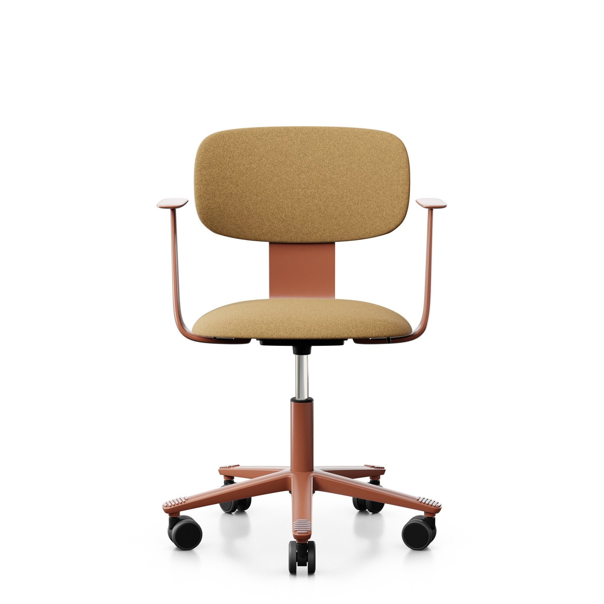 Siège de bureau HAG Tion 2160 avec accoudoirs fixes, Jaune, Nouveau, Chaise ergonomique - idéale pour un travail flexible