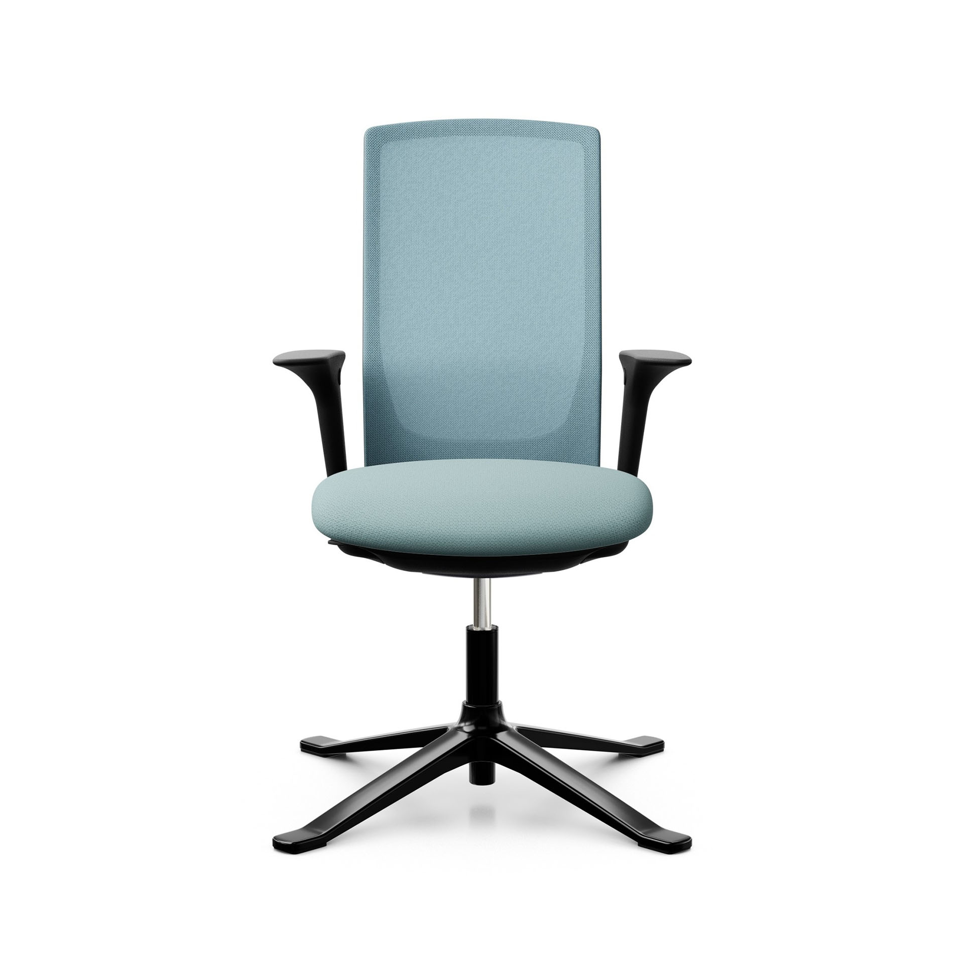 Image of Konferenzstuhl HAG Futu Mesh Communication 1102-S mit 2D Armlehnen, Blau, Neu - Ergonomisch & Höhenverstellbar
