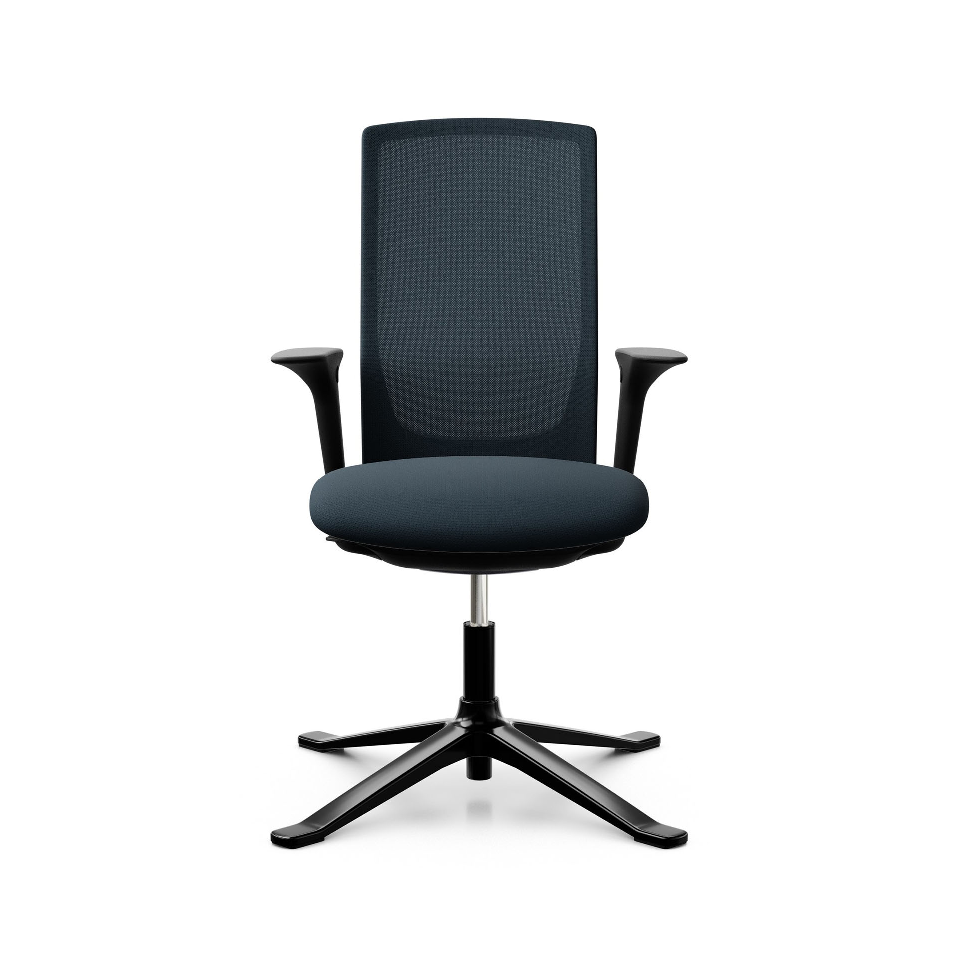 Image of Konferenzstuhl HAG Futu Mesh Communication 1102-S mit 2D Armlehnen, Dunkelblau, Neu - Ergonomisch & Höhenverstellbar