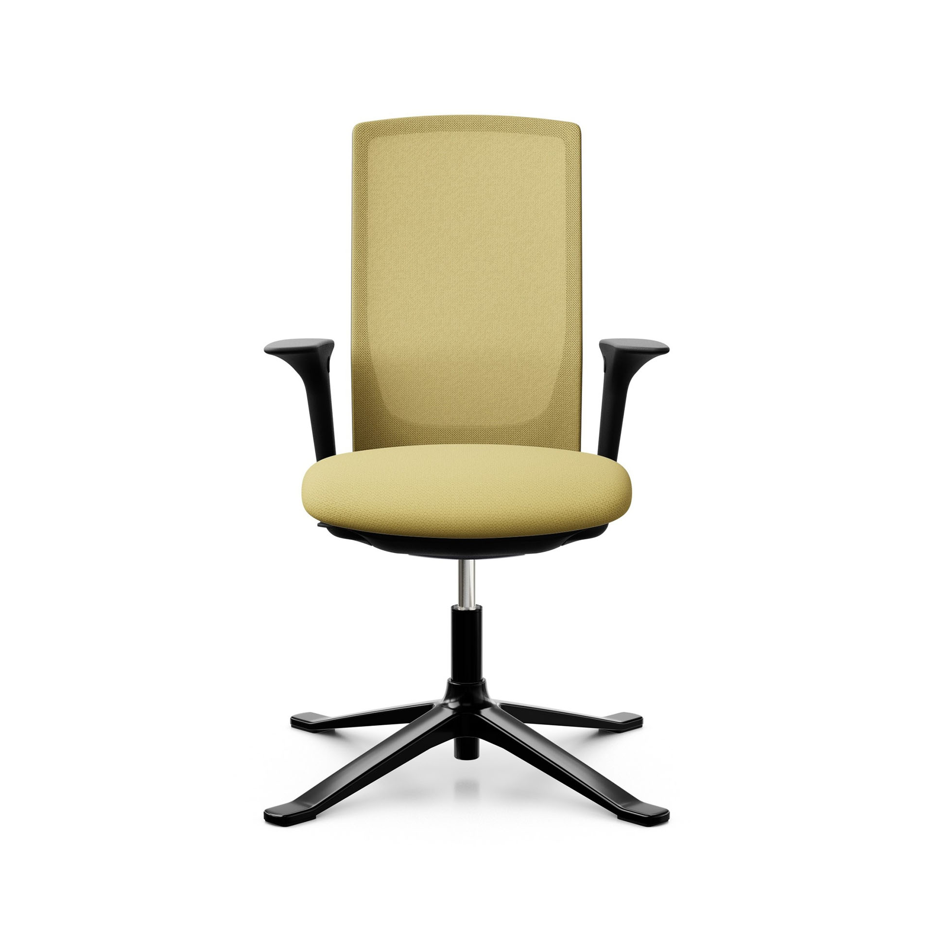 Image of Konferenzstuhl HAG Futu Mesh Communication 1102-S mit 2D Armlehnen, Gelb, Neu - Ergonomisch & Höhenverstellbar