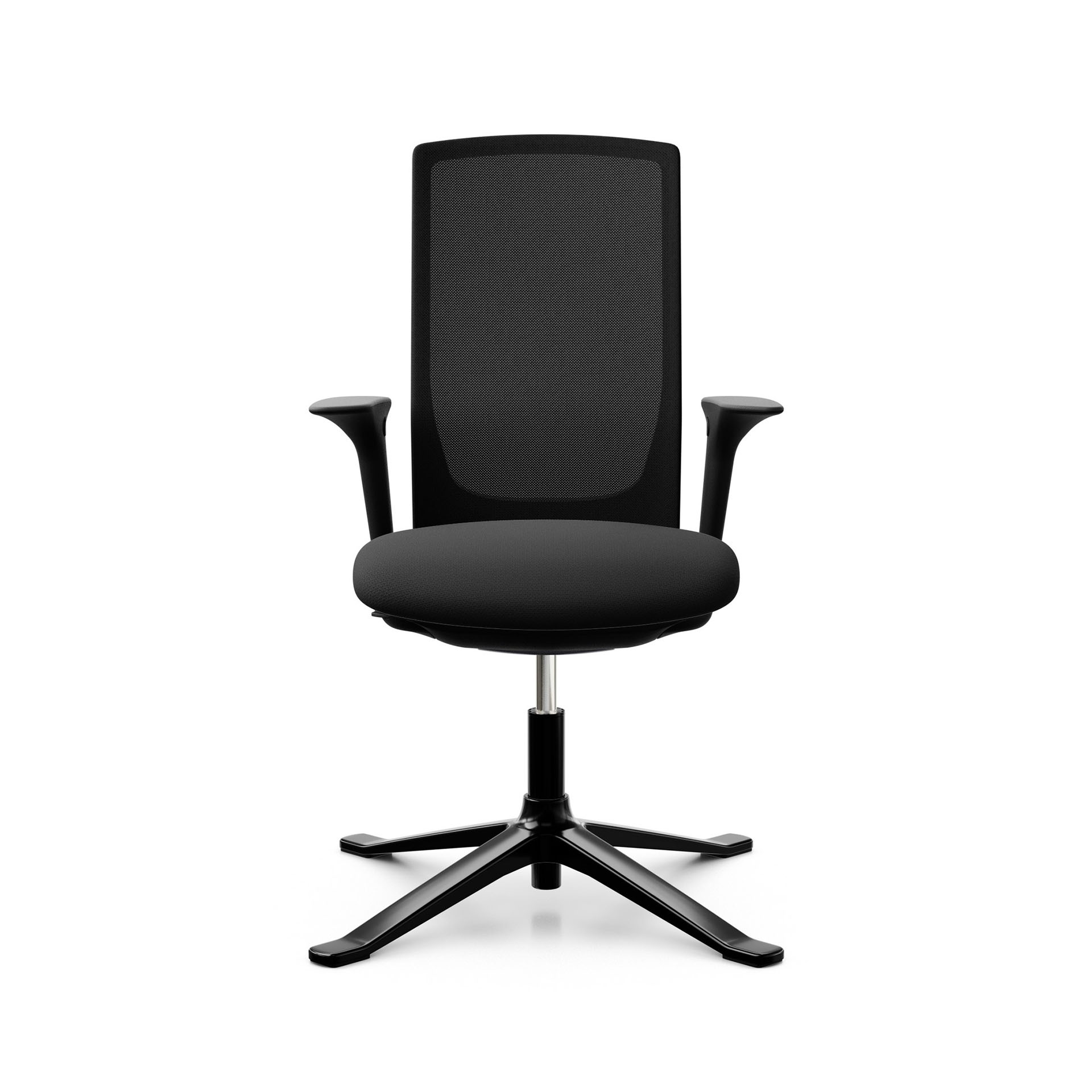 Image of Konferenzstuhl HAG Futu Mesh Communication 1102-S mit 2D Armlehnen, Schwarz, Neu - Ergonomisch & Höhenverstellbar