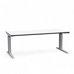 Schreibtisch höhenverstellbar / Stehtisch Steelcase Activa Lift 2 (Normal gebraucht, 180x80, Weiss, Silbergrau)