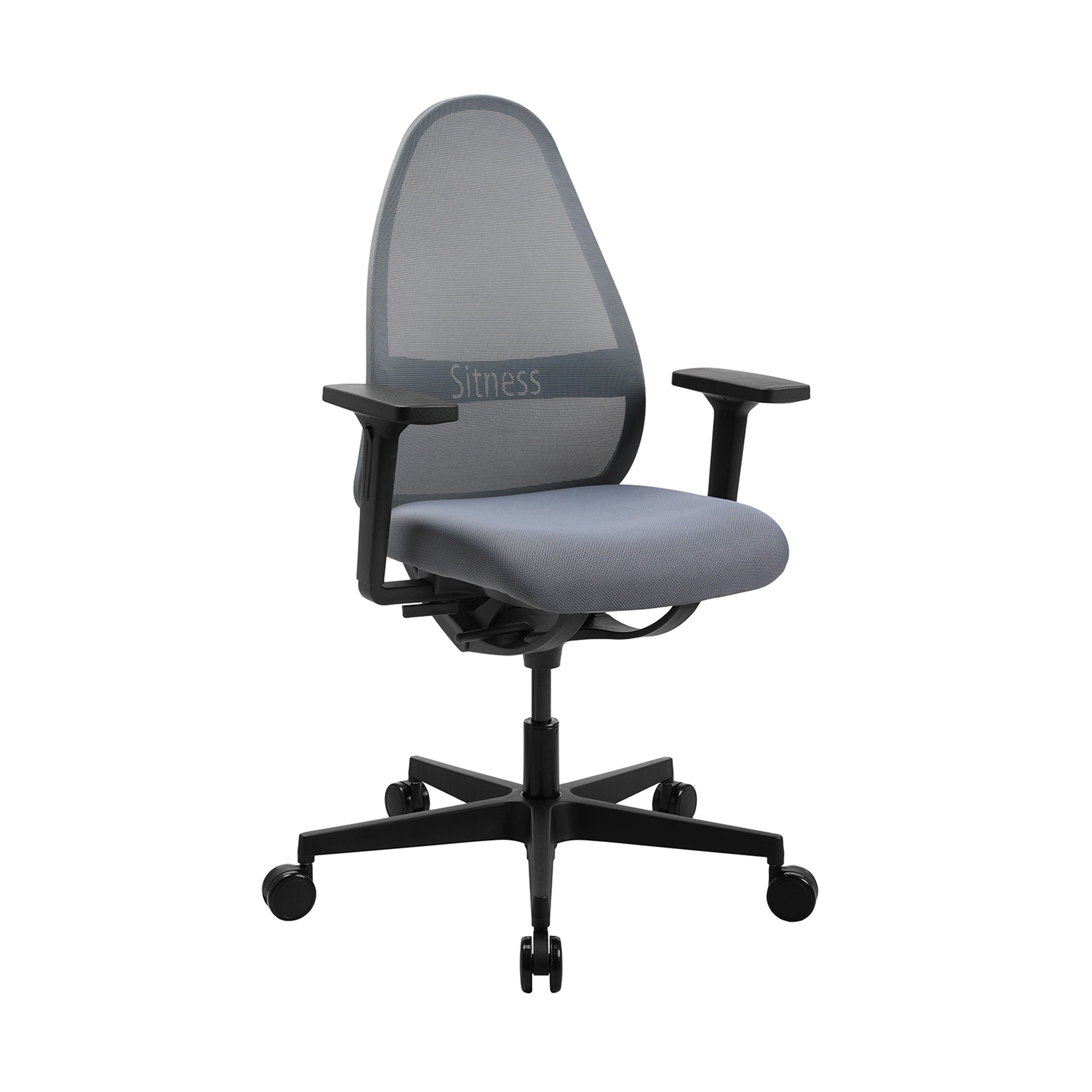 Chaise de bureau pivotante Topstar Soft Sitness Art avec accoudoirs 1D, Gris, Nouveau, Chaise ergonomique - idéale pour un travail flexible