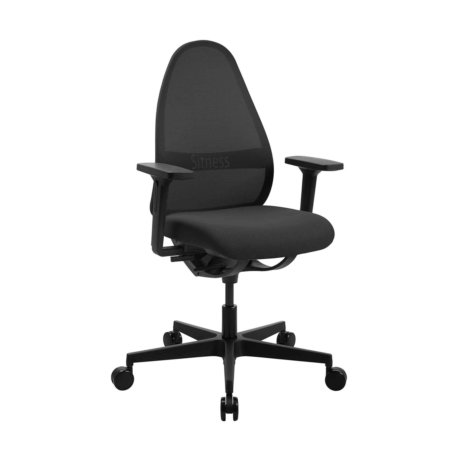 Chaise de bureau pivotante Topstar Soft Sitness Art avec accoudoirs 1D, Noir, Nouveau, Chaise ergonomique - idéale pour un travail flexible
