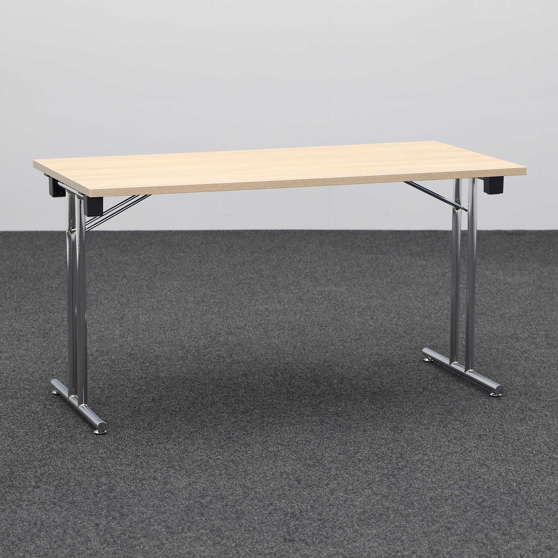 Image of Klapptisch Narbutas Folding 140x70 cm, Eiche/Verchromt, Rechteckig, Sehr gut - Perfekt für Meetings