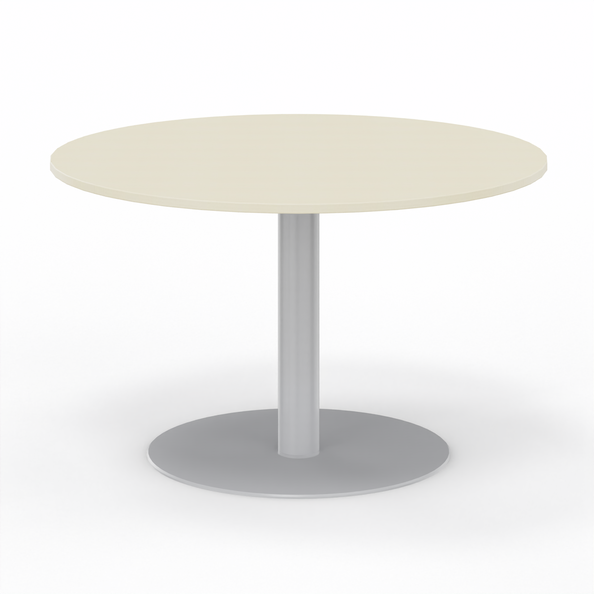 Table de réunion Tradingzone GO Swiss 120x120 cm, Érable/Gris argenté, Autour, Nouveau, Table - Pour les réunions professionnelles
