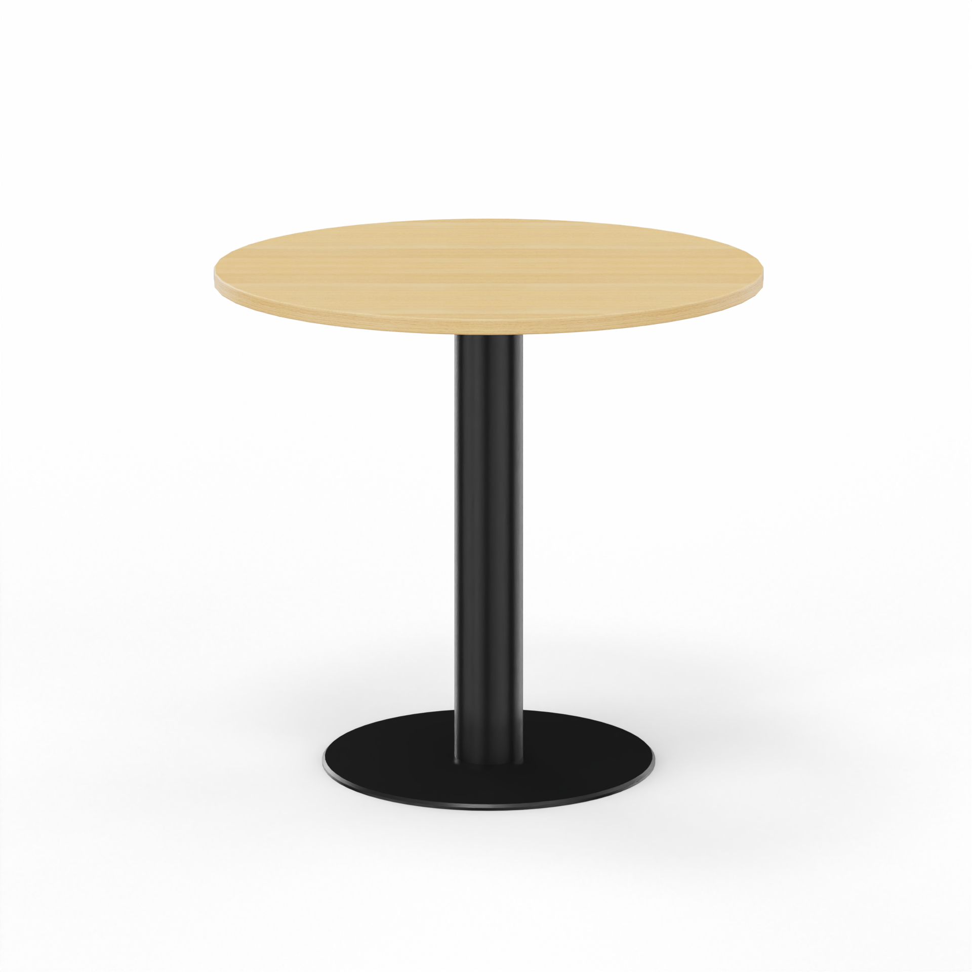 Image of Sitzungstisch Tradingzone GO Swiss 80x80 cm, Eiche/Schwarz, Rund, Neu, Tisch - Für professionelle Meetings