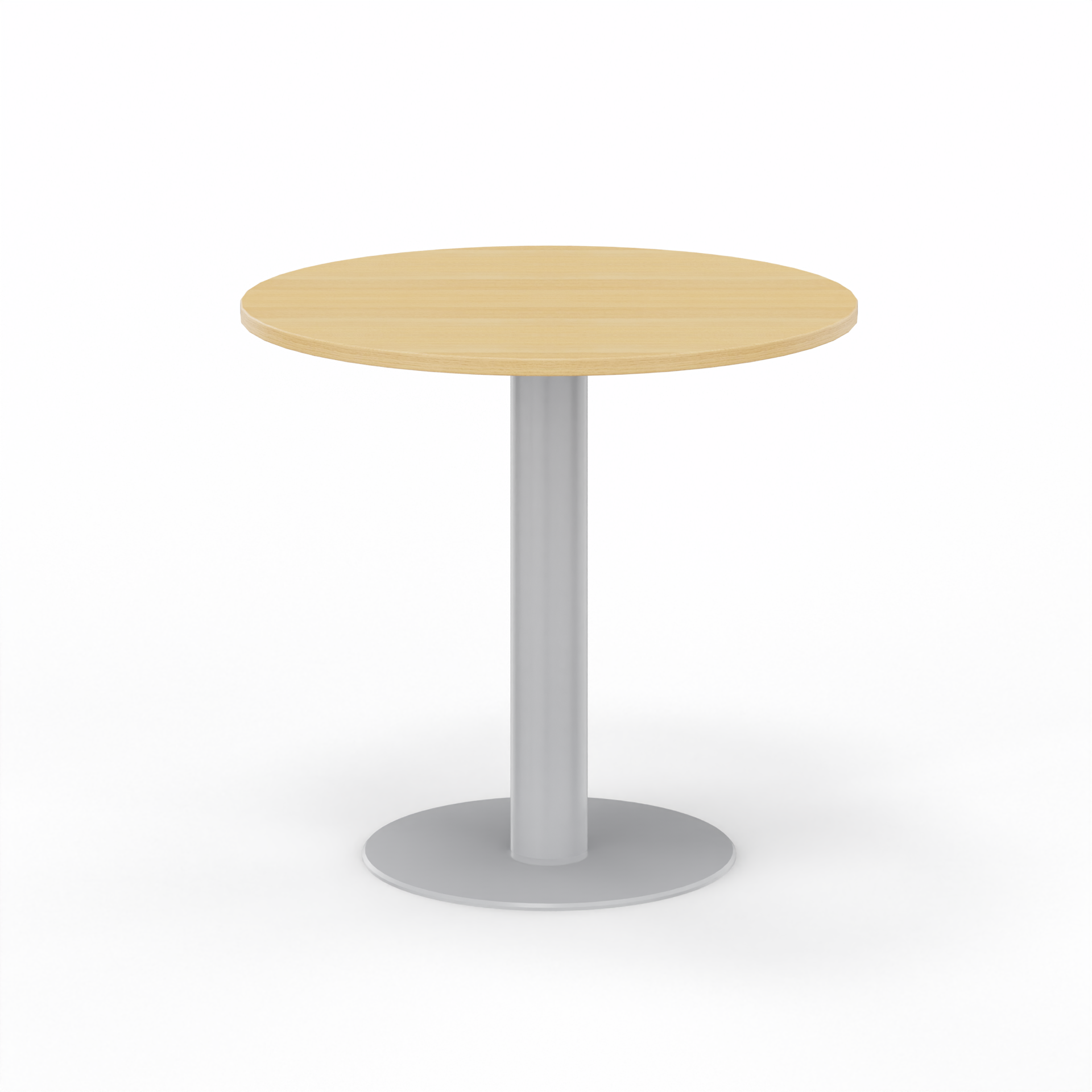 Image of Sitzungstisch Tradingzone GO Swiss 80x80 cm, Eiche/Silbergrau, Rund, Neu, Tisch - Für professionelle Meetings