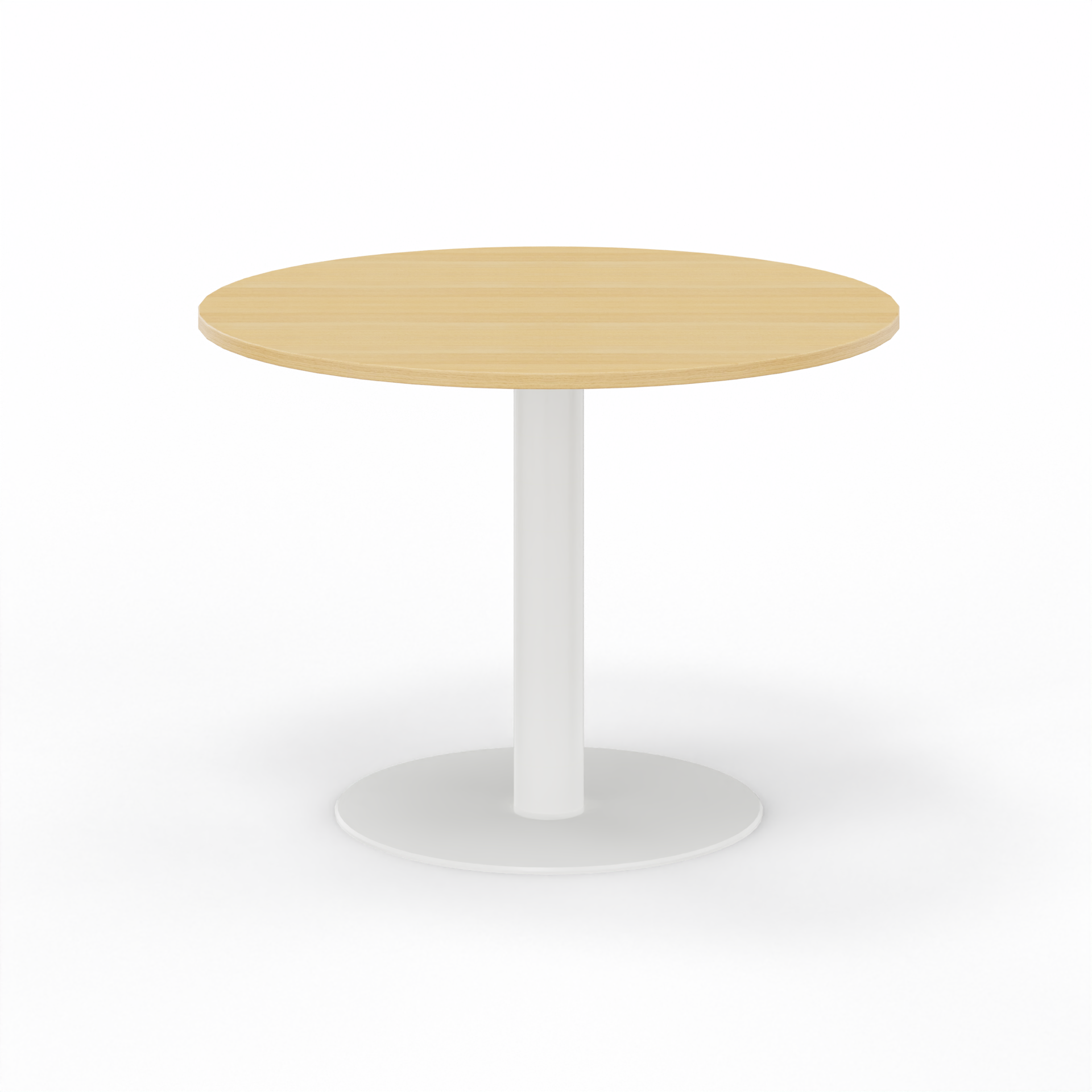 Image of Sitzungstisch Tradingzone GO Swiss 100x100 cm, Eiche/Weiss, Rund, Neu, Tisch - Für professionelle Meetings