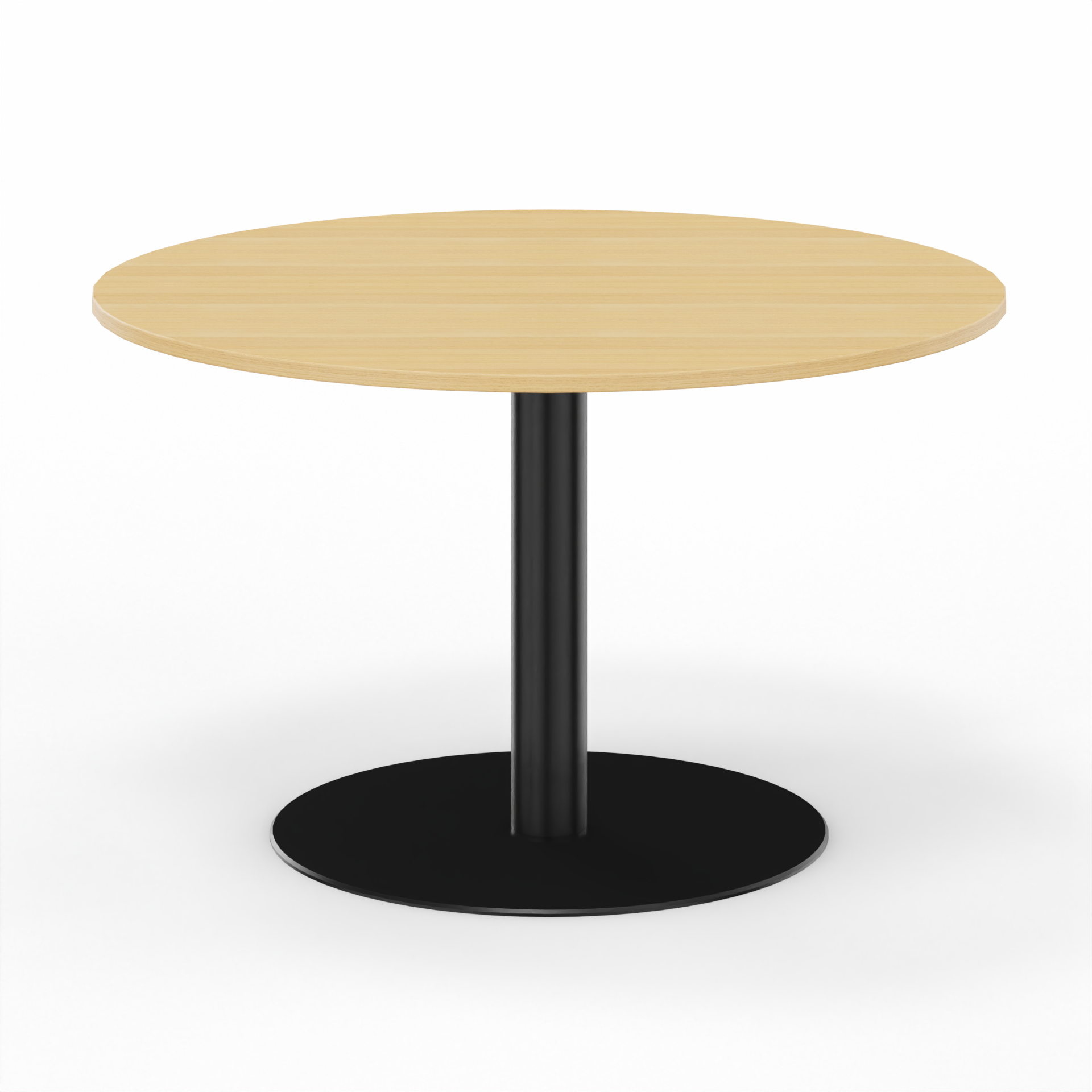 Table de réunion Tradingzone GO Swiss 120x120 cm, Chêne/Noir, Autour, Nouveau, Table - Pour les réunions professionnelles