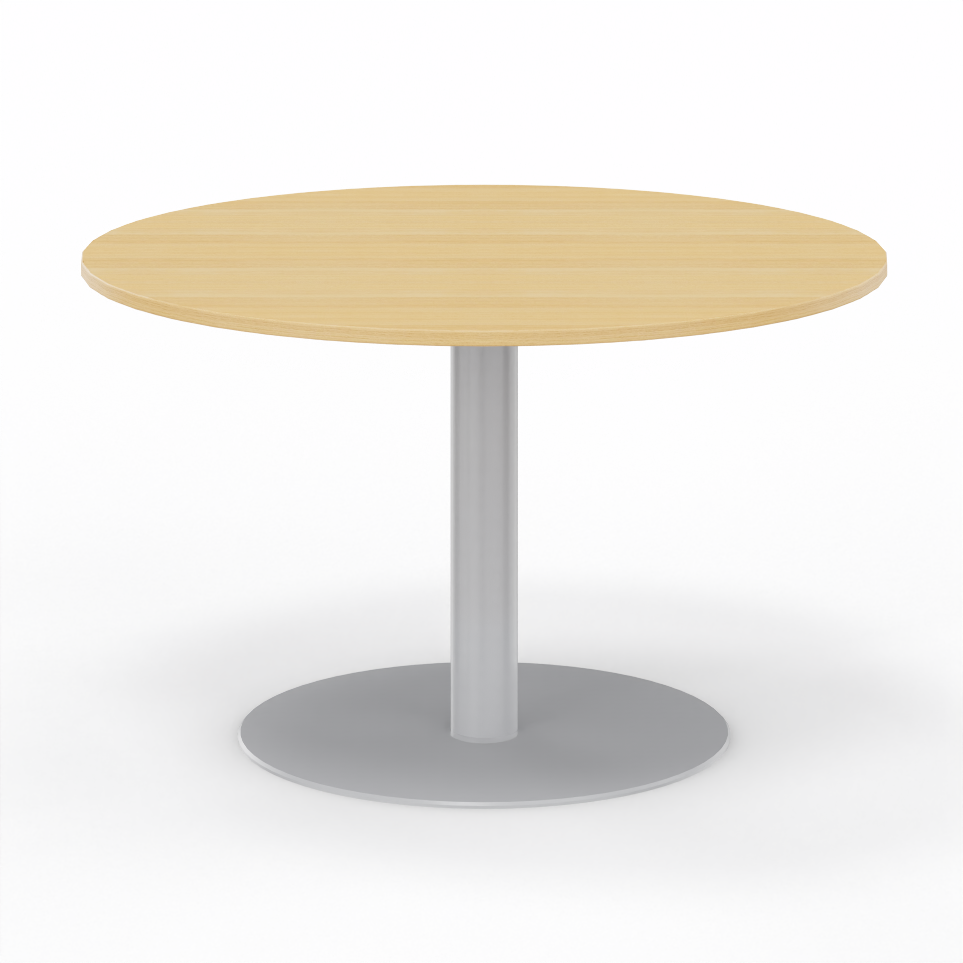 Image of Sitzungstisch Tradingzone GO Swiss 120x120 cm, Eiche/Silbergrau, Rund, Neu, Tisch - Für professionelle Meetings