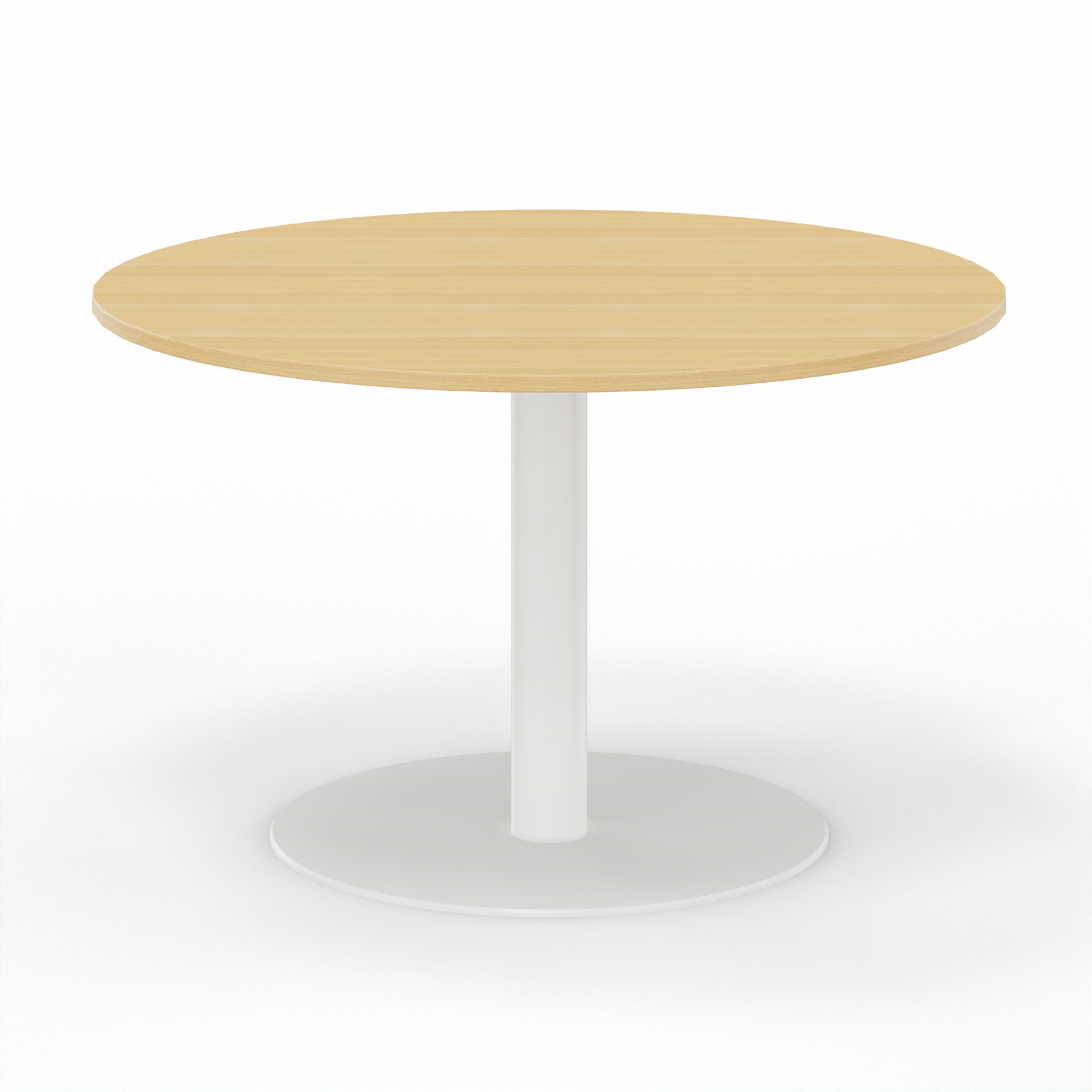 Sitzungstisch Tradingzone GO Swiss 120x120 cm, Eiche/Weiss, Rund, Neu, Tisch - Für professionelle Meetings