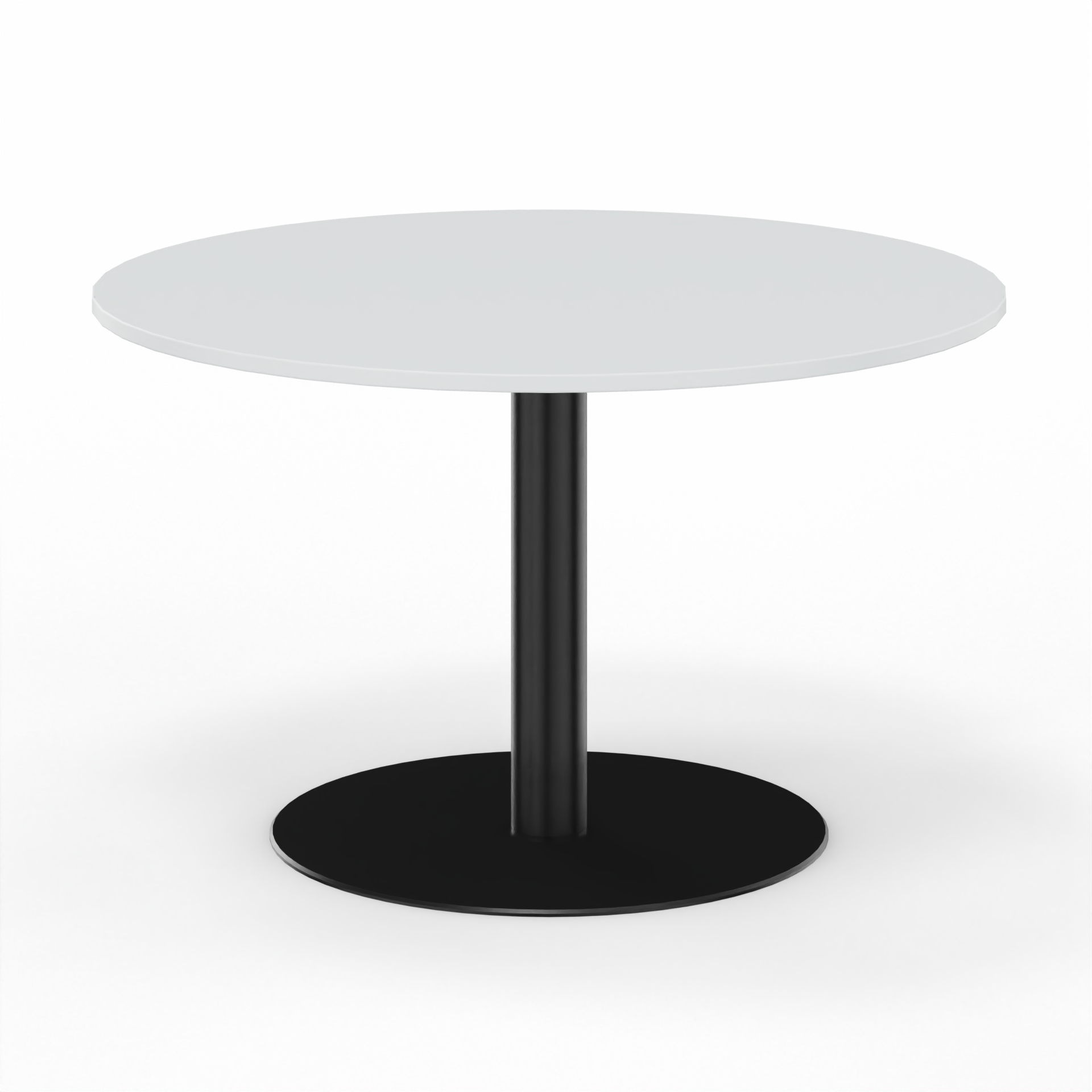Image of Sitzungstisch Tradingzone GO Swiss 120x120 cm, Weissgrau/Schwarz, Rund, Neu, Tisch - Für professionelle Meetings