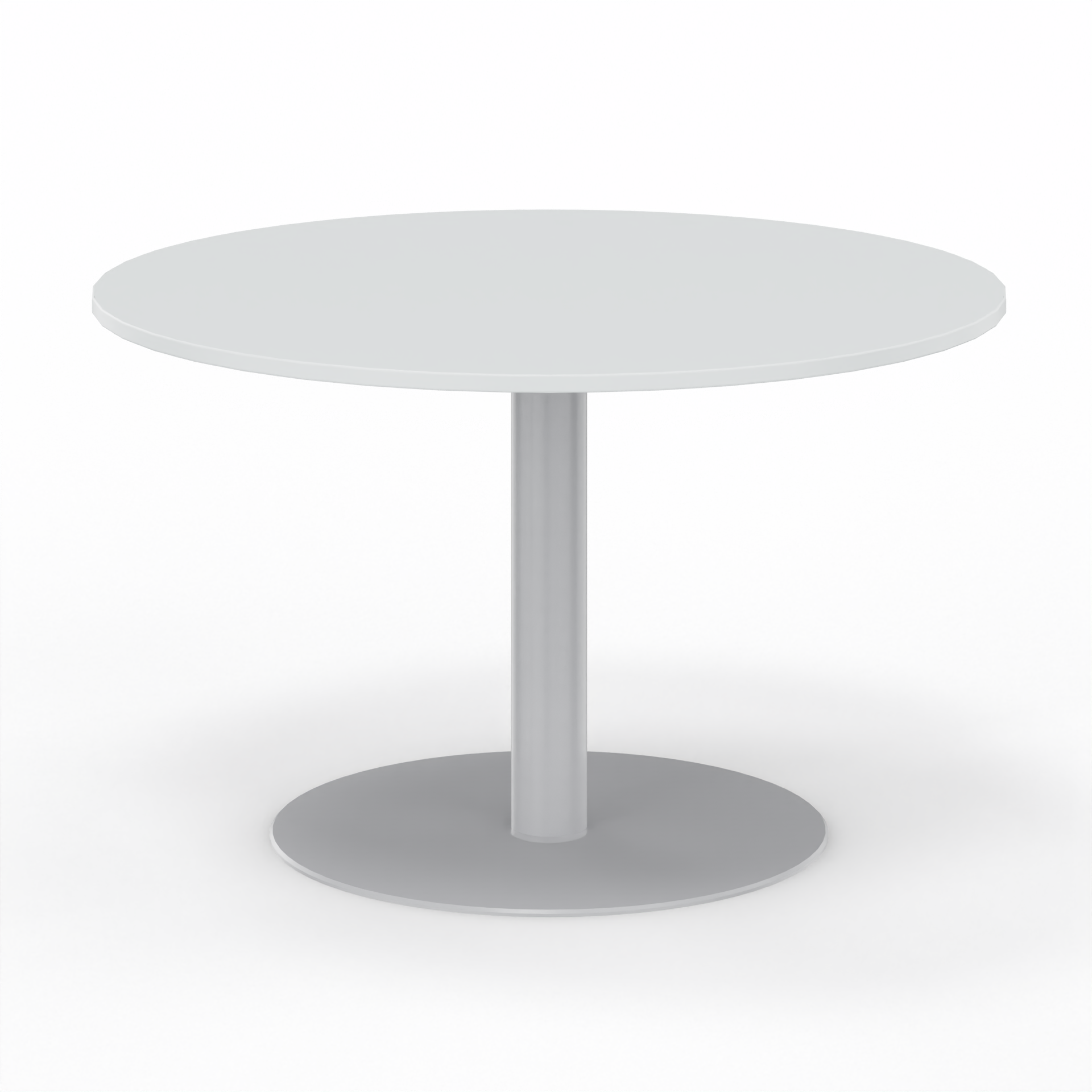 Sitzungstisch Tradingzone GO Swiss 120x120 cm, Weissgrau/Silbergrau, Rund, Neu, Tisch - Für professionelle Meetings