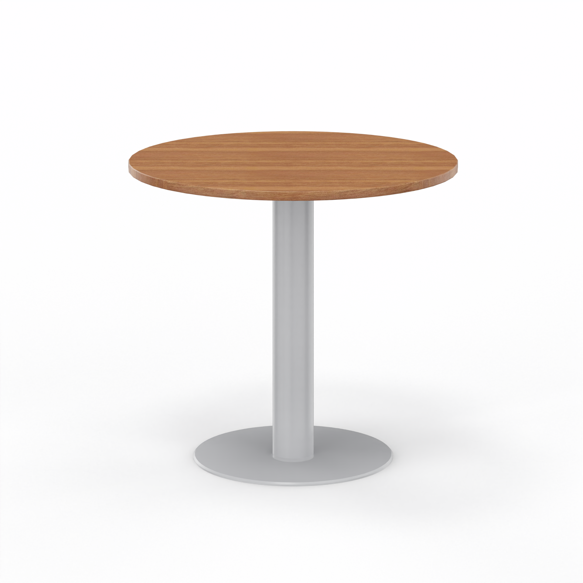 Image of Sitzungstisch Tradingzone GO Swiss 80x80 cm, Nussbaum/Silbergrau, Rund, Neu, Tisch - Für professionelle Meetings