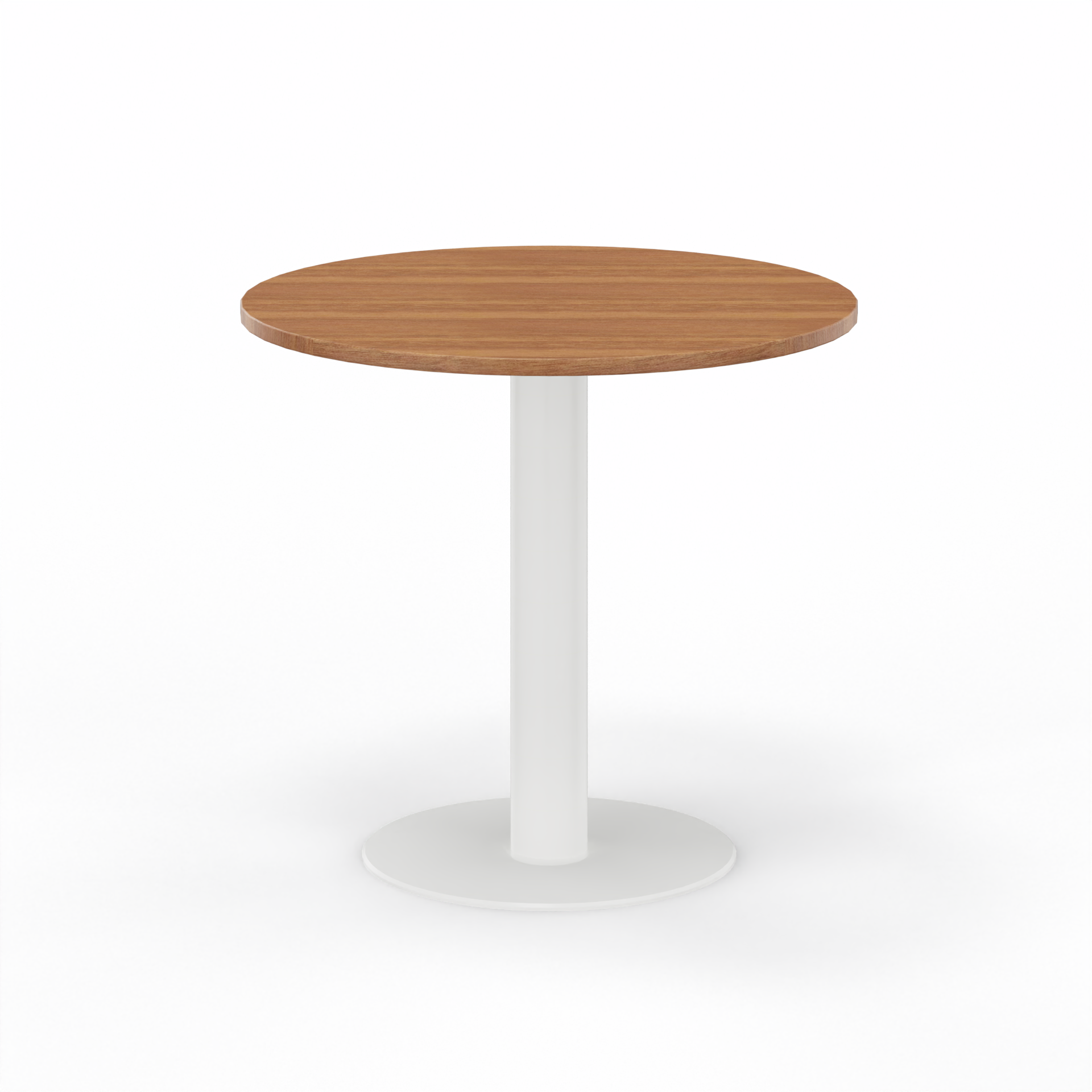 Image of Sitzungstisch Tradingzone GO Swiss 80x80 cm, Nussbaum/Weiss, Rund, Neu, Tisch - Für professionelle Meetings