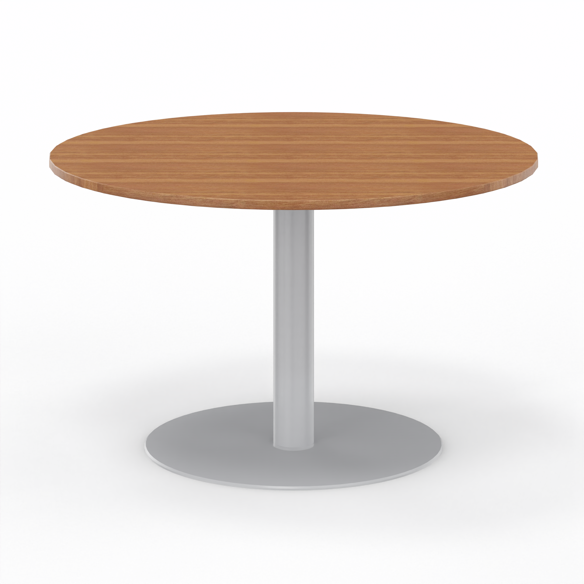 Image of Sitzungstisch Tradingzone GO Swiss 120x120 cm, Nussbaum/Silbergrau, Rund, Neu, Tisch - Für professionelle Meetings