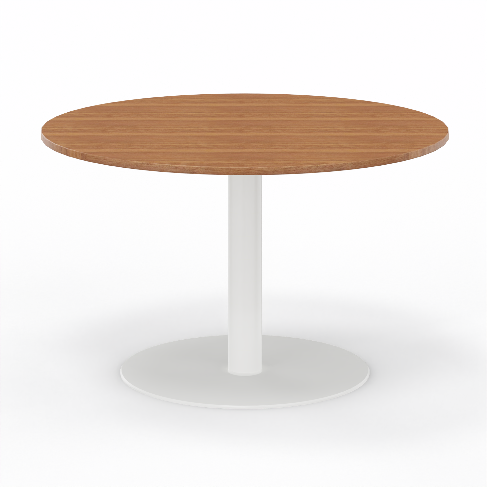 Image of Sitzungstisch Tradingzone GO Swiss 120x120 cm, Nussbaum/Weiss, Rund, Neu, Tisch - Für professionelle Meetings