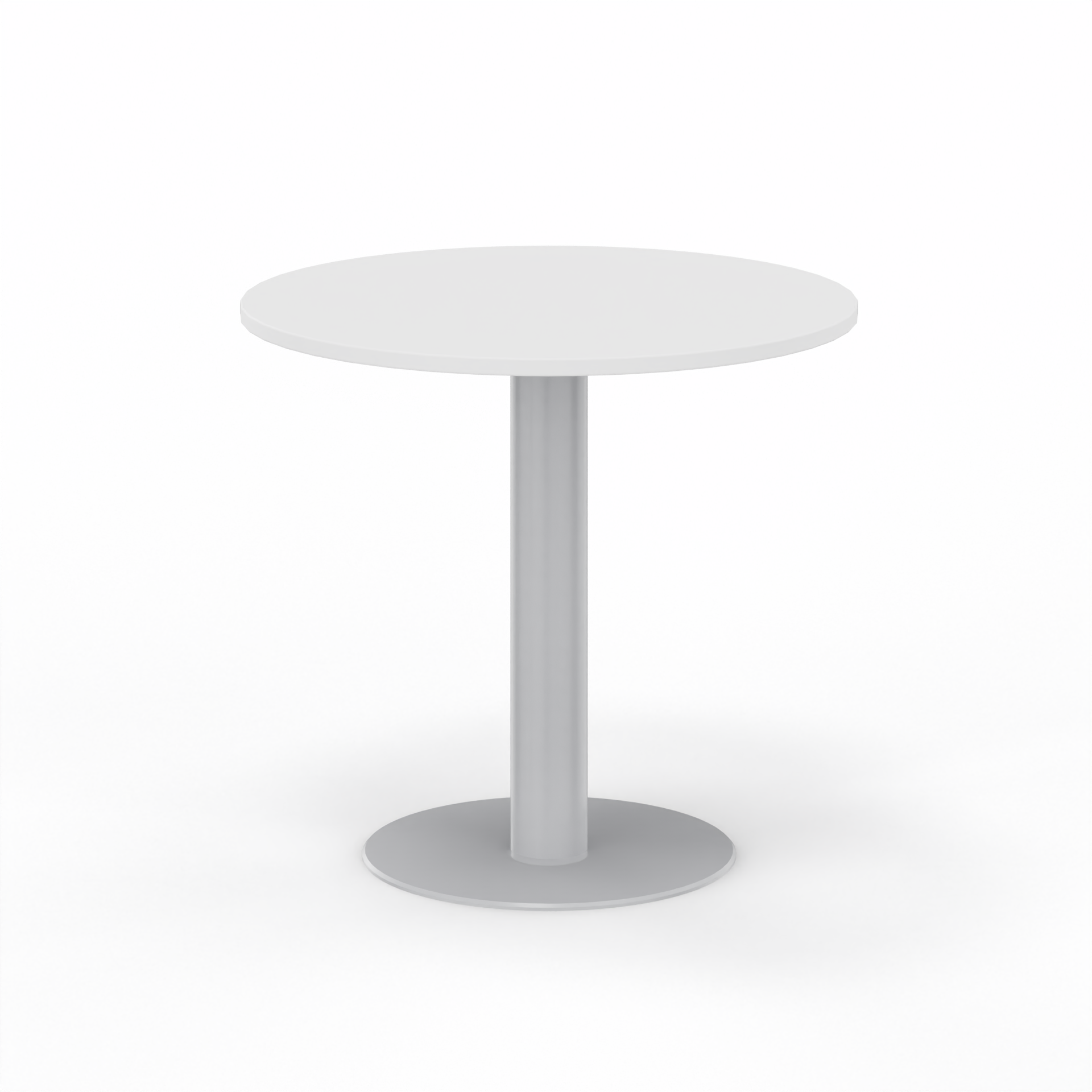 Image of Sitzungstisch Tradingzone GO Swiss 80x80 cm, Weiss/Silbergrau, Rund, Neu, Tisch - Für professionelle Meetings