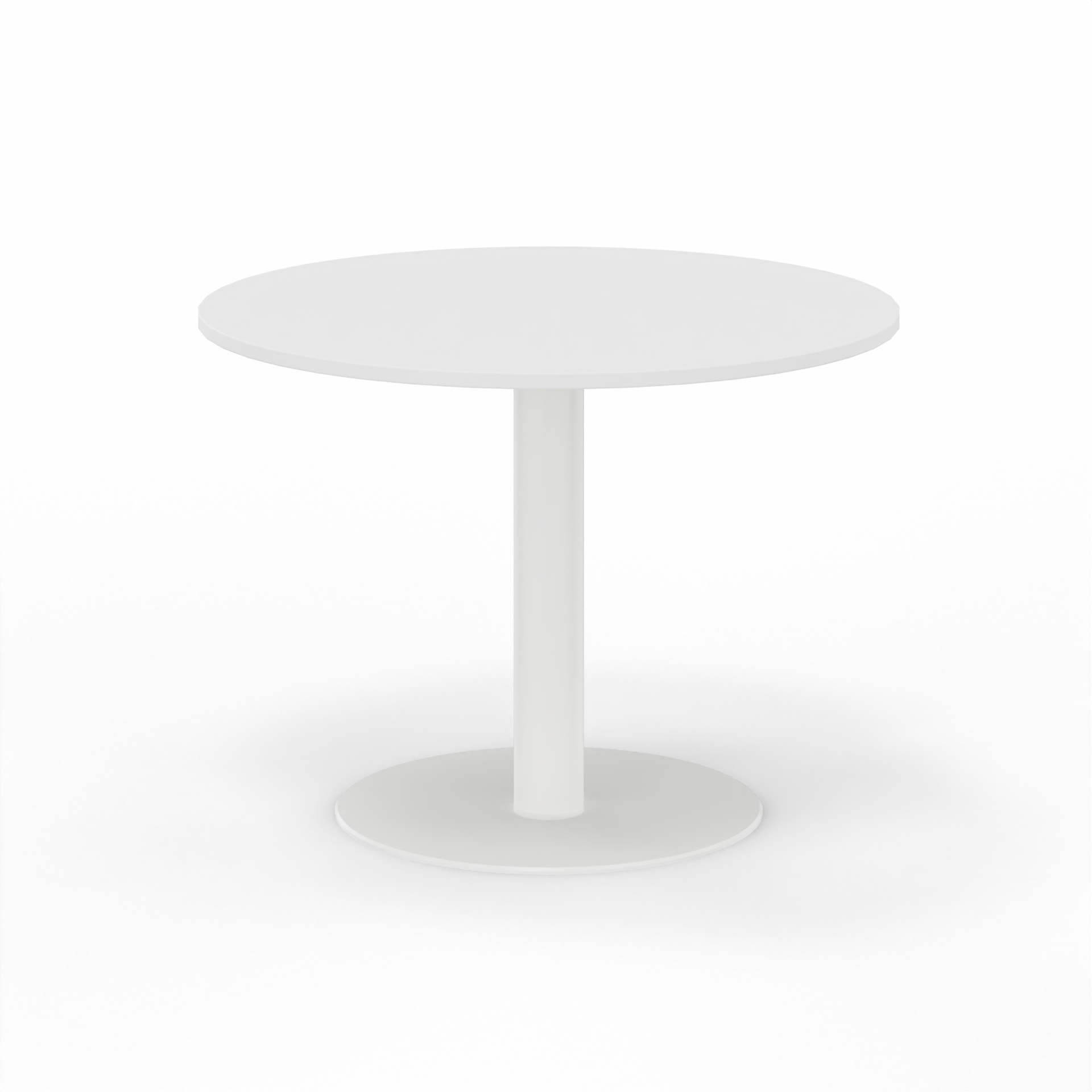 Image of Sitzungstisch Tradingzone GO Swiss 100x100 cm, Weiss/Weiss, Rund, Neu, Tisch - Für professionelle Meetings