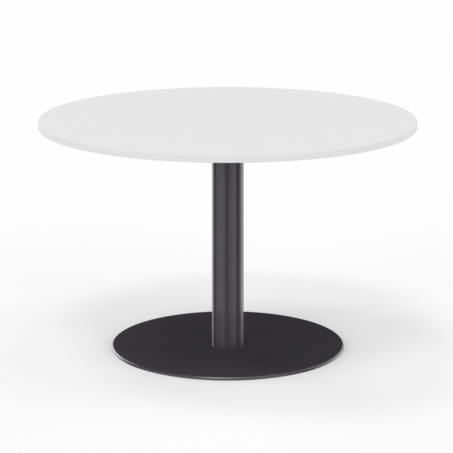 Sitzungstisch Tradingzone GO Swiss 120x120 cm, Weiss/Schwarz, Rund, Neu, Tisch - Für professionelle Meetings