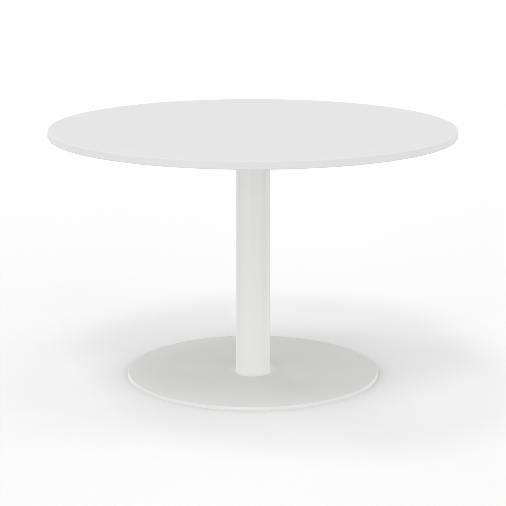 Image of Sitzungstisch Tradingzone GO Swiss 120x120 cm, Weiss/Weiss, Rund, Neu, Tisch - Für professionelle Meetings