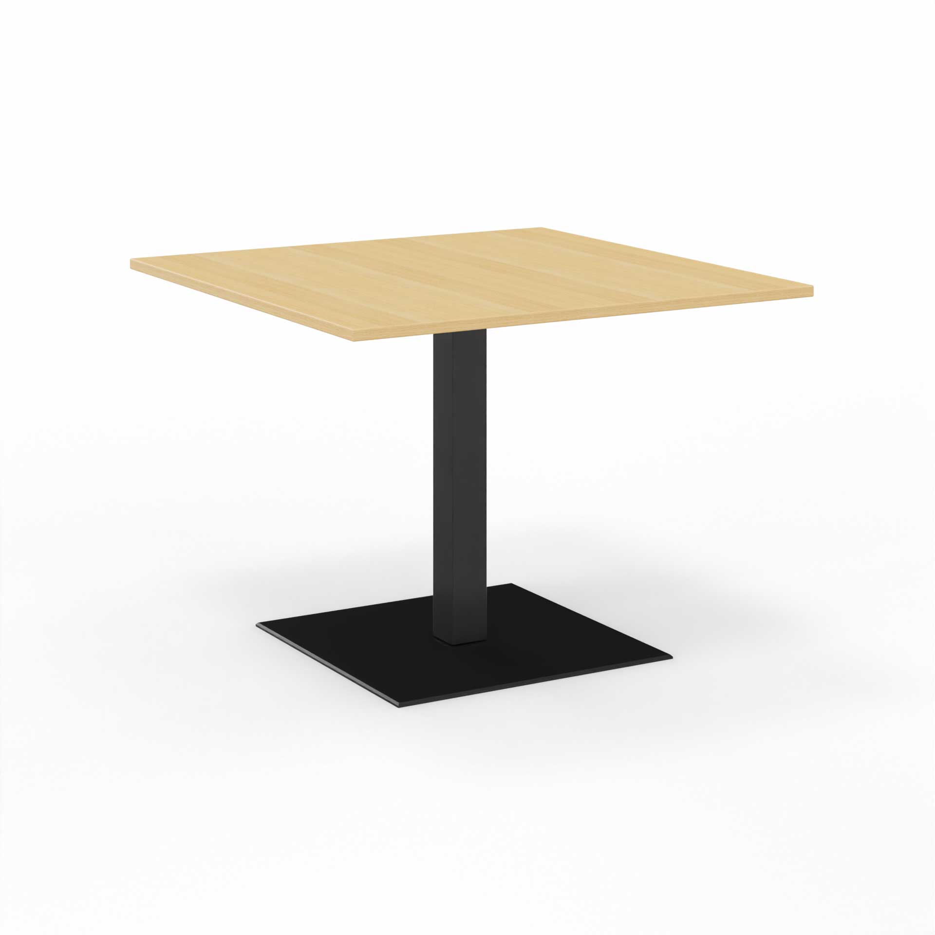 Image of Sitzungstisch Tradingzone GO Swiss 100x100 cm, Eiche/Schwarz, Quadratisch, Neu, Tisch - Für professionelle Meetings
