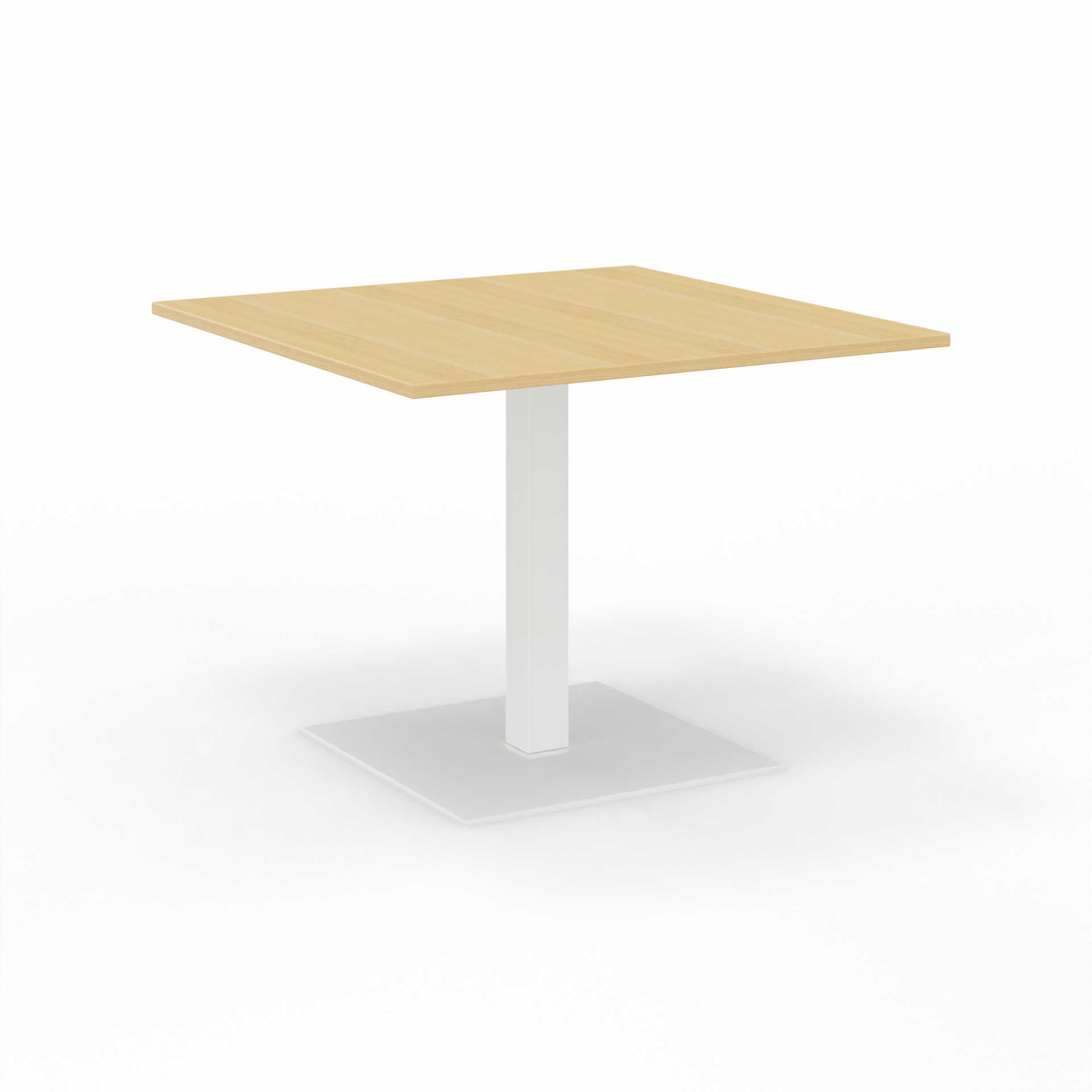 Image of Sitzungstisch Tradingzone GO Swiss 100x100 cm, Eiche/Weiss, Quadratisch, Neu, Tisch - Für professionelle Meetings