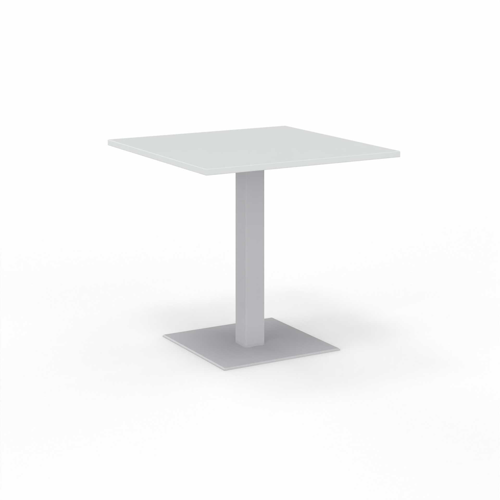 Image of Sitzungstisch Tradingzone GO Swiss 80x80 cm, Weissgrau/Silbergrau, Quadratisch, Neu, Tisch - Für professionelle Meetings
