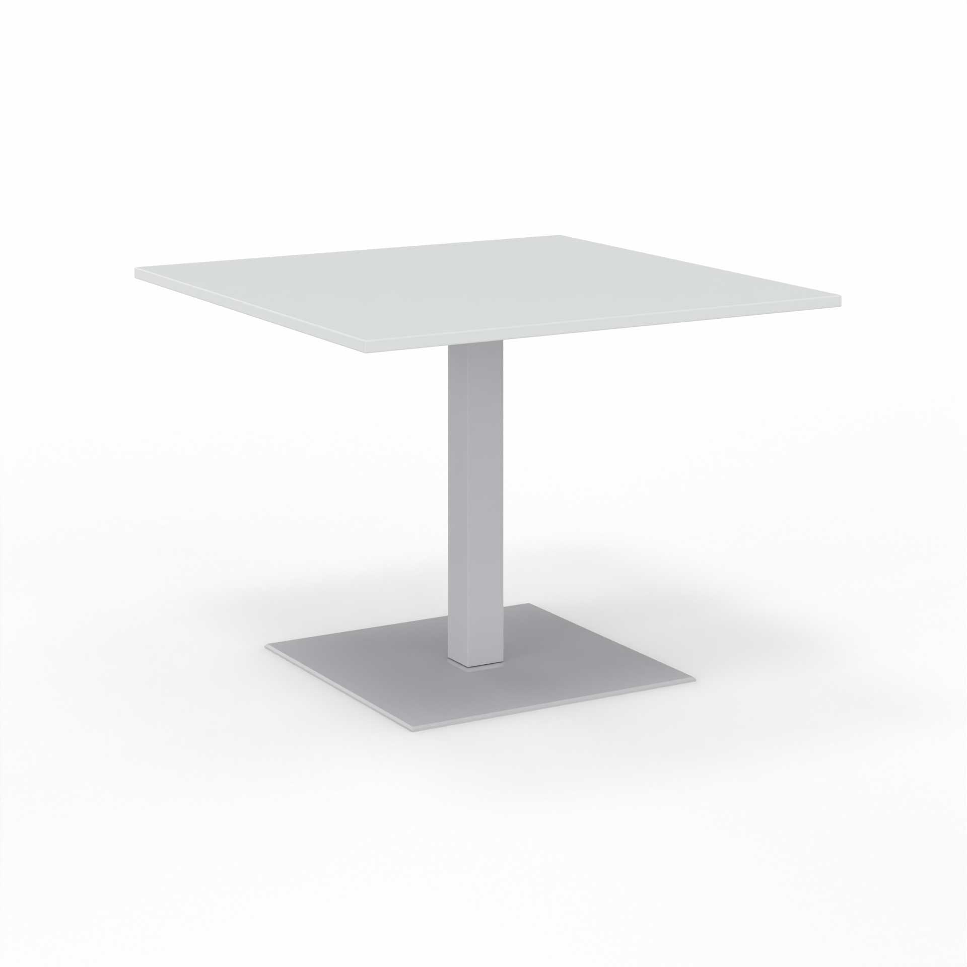 Sitzungstisch Tradingzone GO Swiss 100x100 cm, Weissgrau/Silbergrau, Quadratisch, Neu, Tisch - Für professionelle Meetings