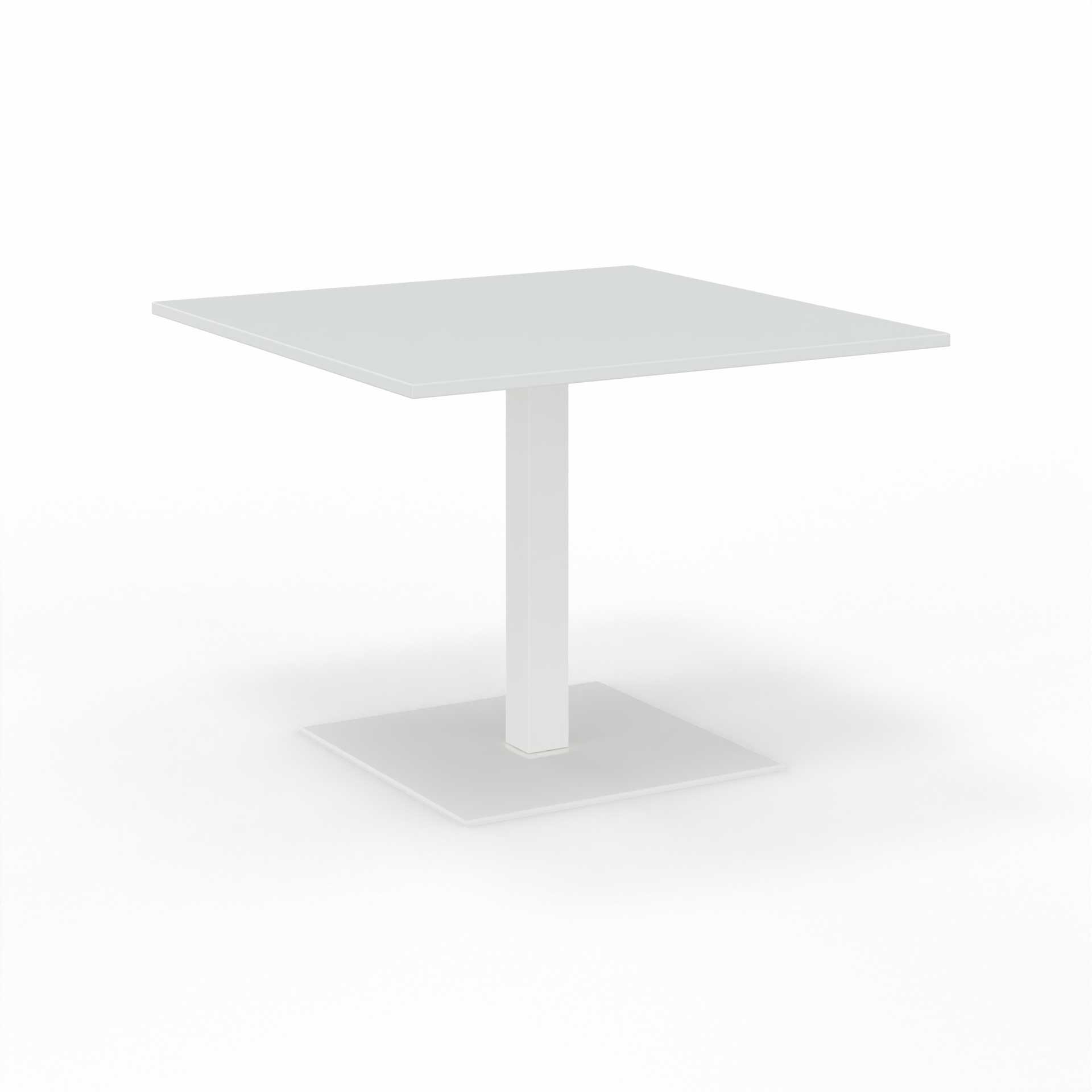 Table de réunion Tradingzone GO Swiss 100x100 cm, Gris blanc/Blanc, Carré, Nouveau, Table - Pour les réunions professionnelles